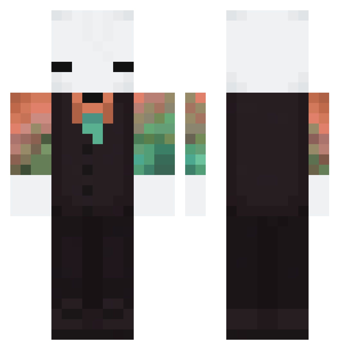 Schobi08 Minecraft skin, front and back view
