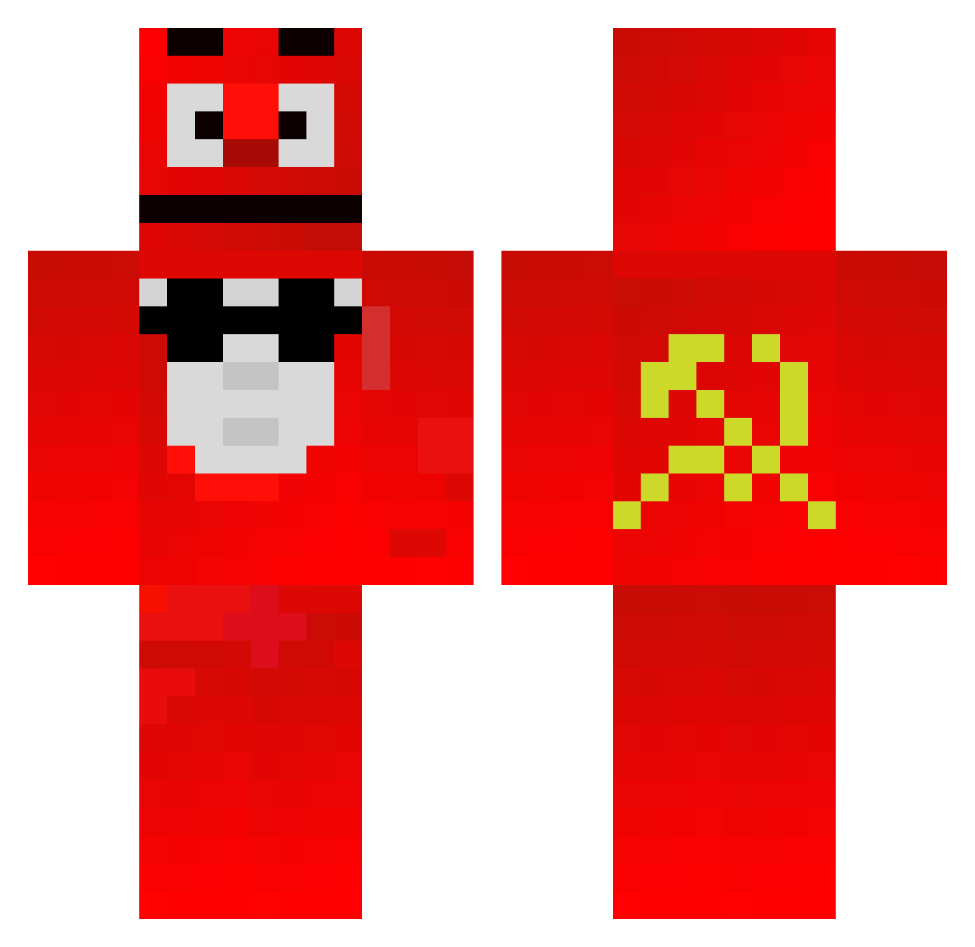 kekk0h Minecraft skin, front and back view