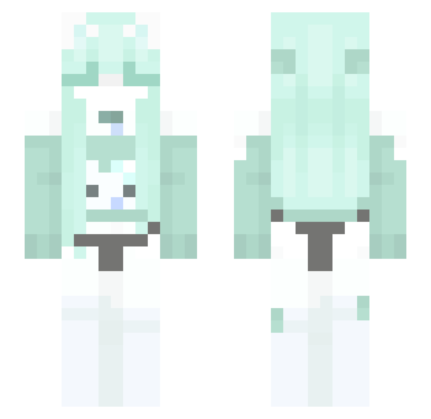 Zz677 Minecraft skin, front and back view