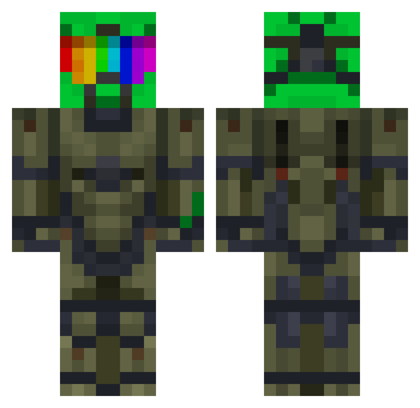 Rtep_PWR Minecraft skin, front and back view
