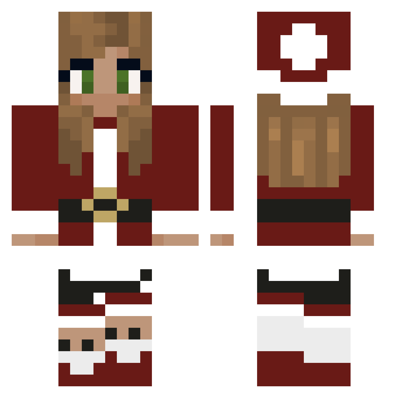 Tatiana_ Minecraft skin, front and back view