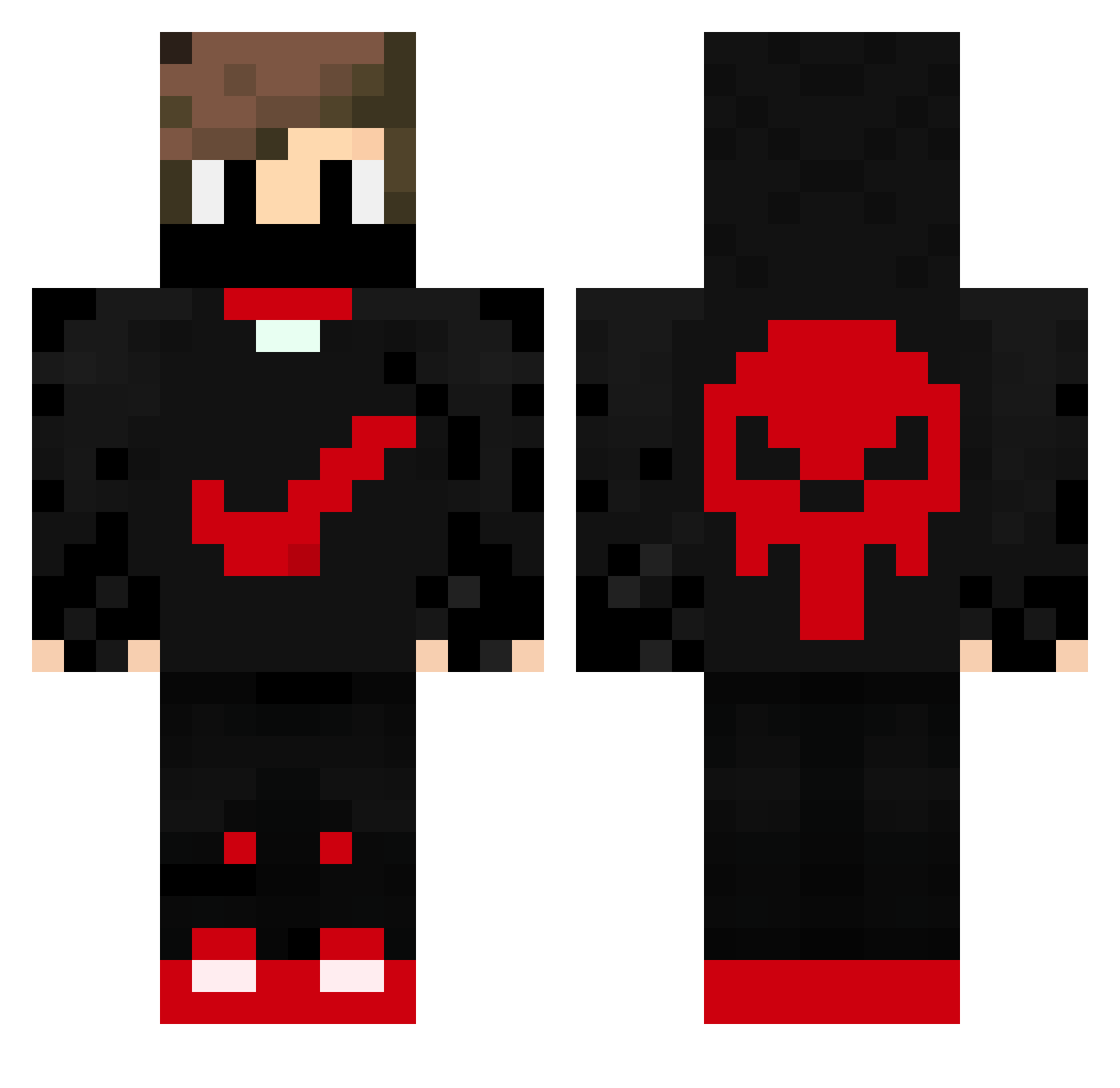 DeHorns Minecraft skin, front and back view