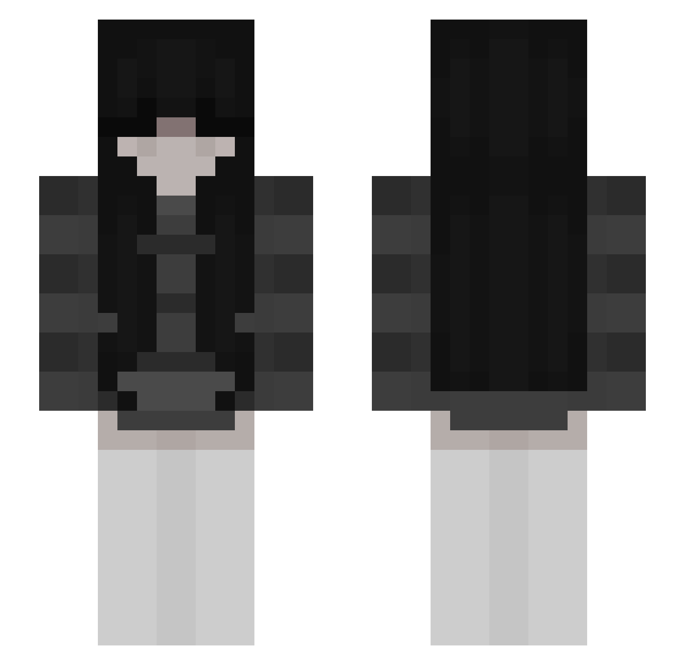 ssouii Minecraft skin, front and back view