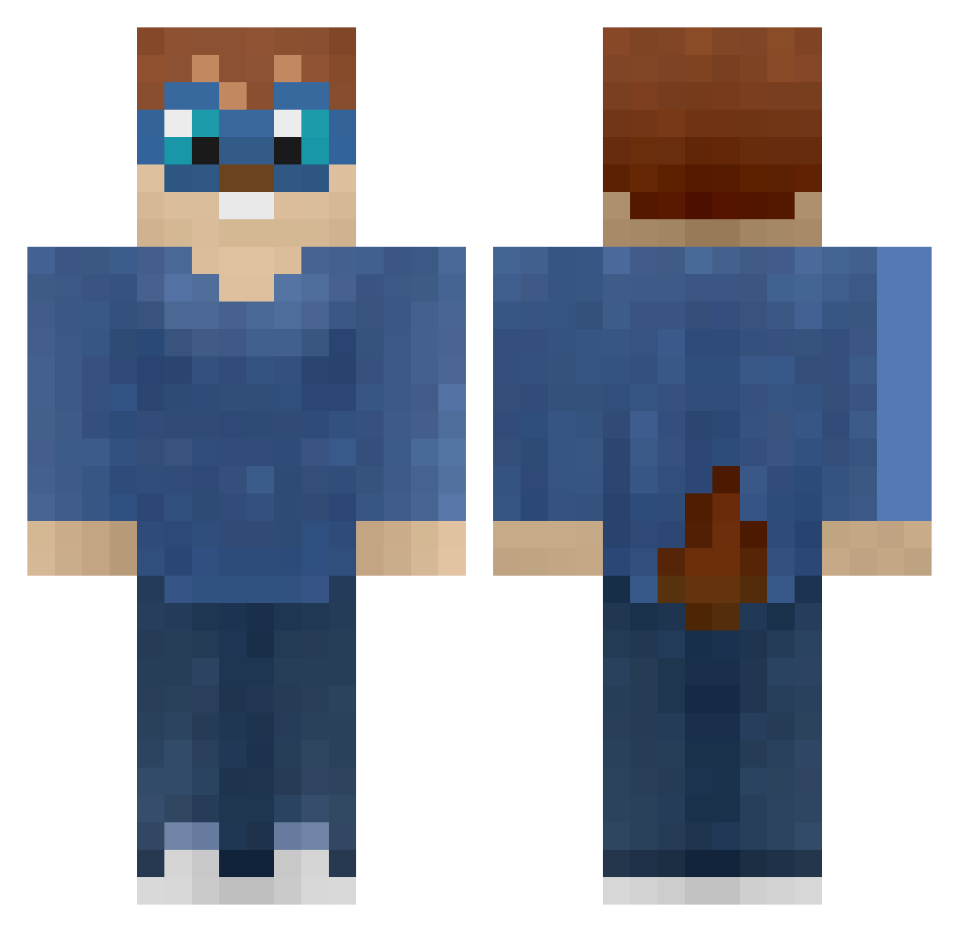 MarcaCraft2009 Minecraft skin, front and back view
