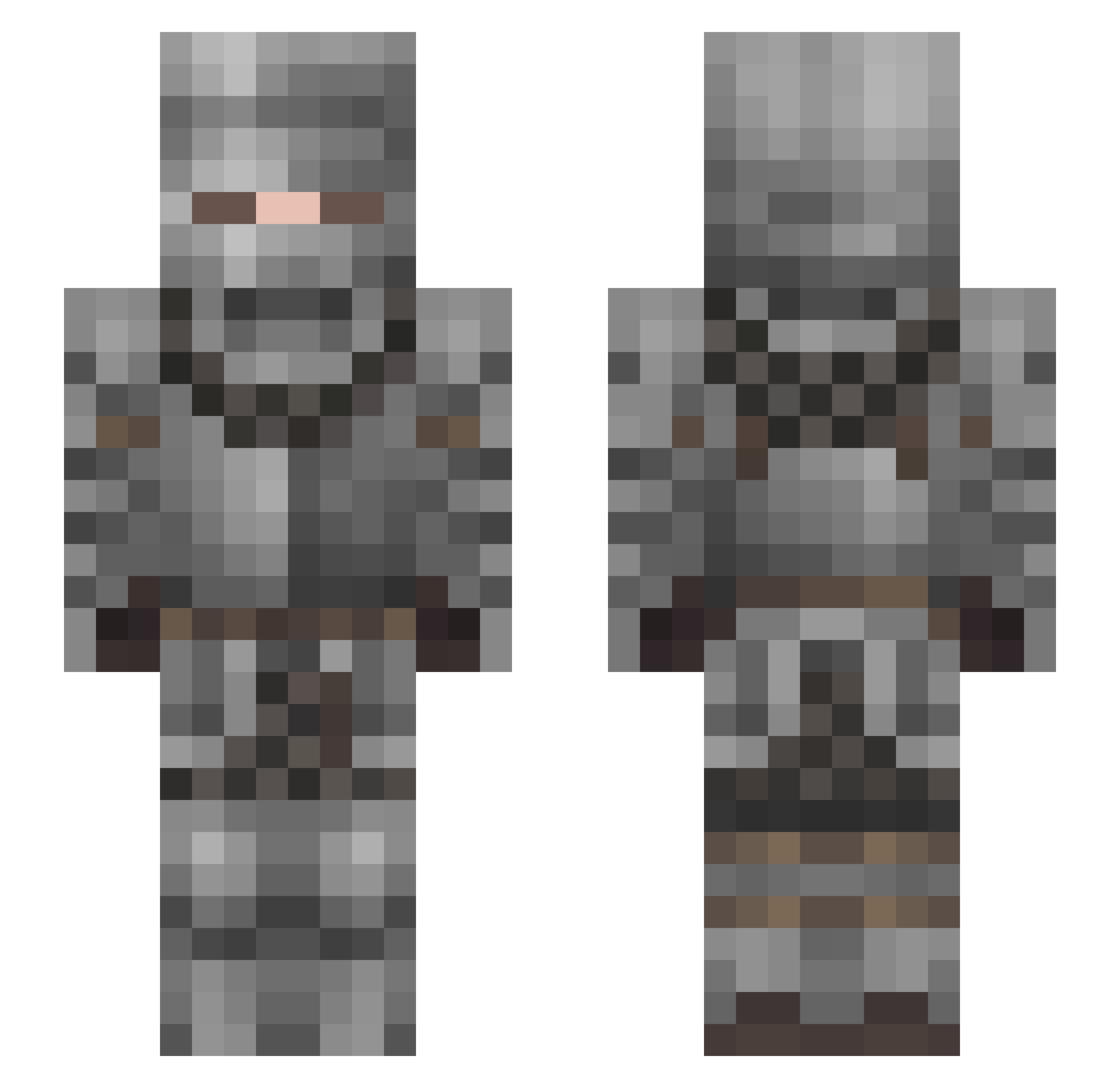 Shaffii Minecraft skin, front and back view