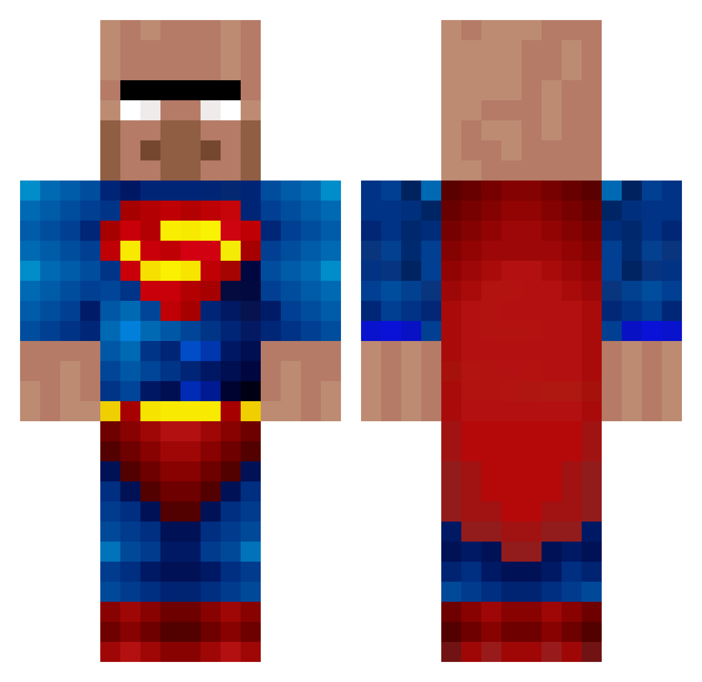 Wisi79 Minecraft skin, front and back view