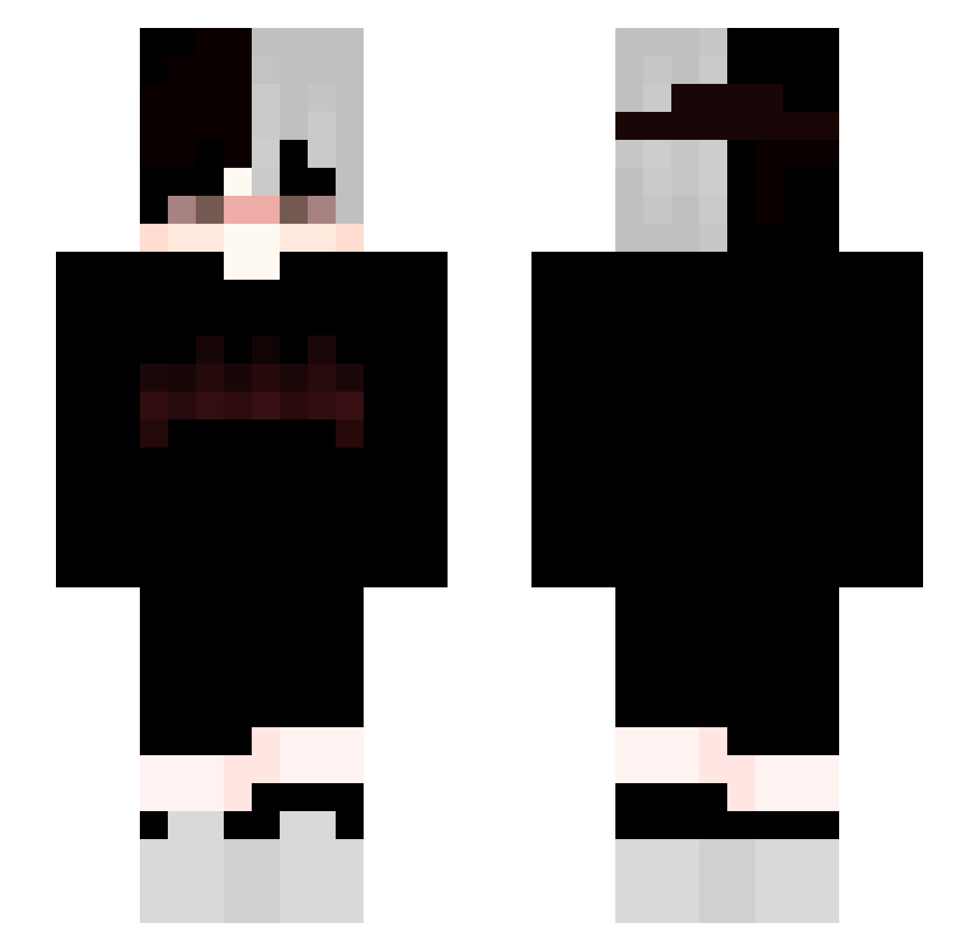 Younp Minecraft skin, front and back view