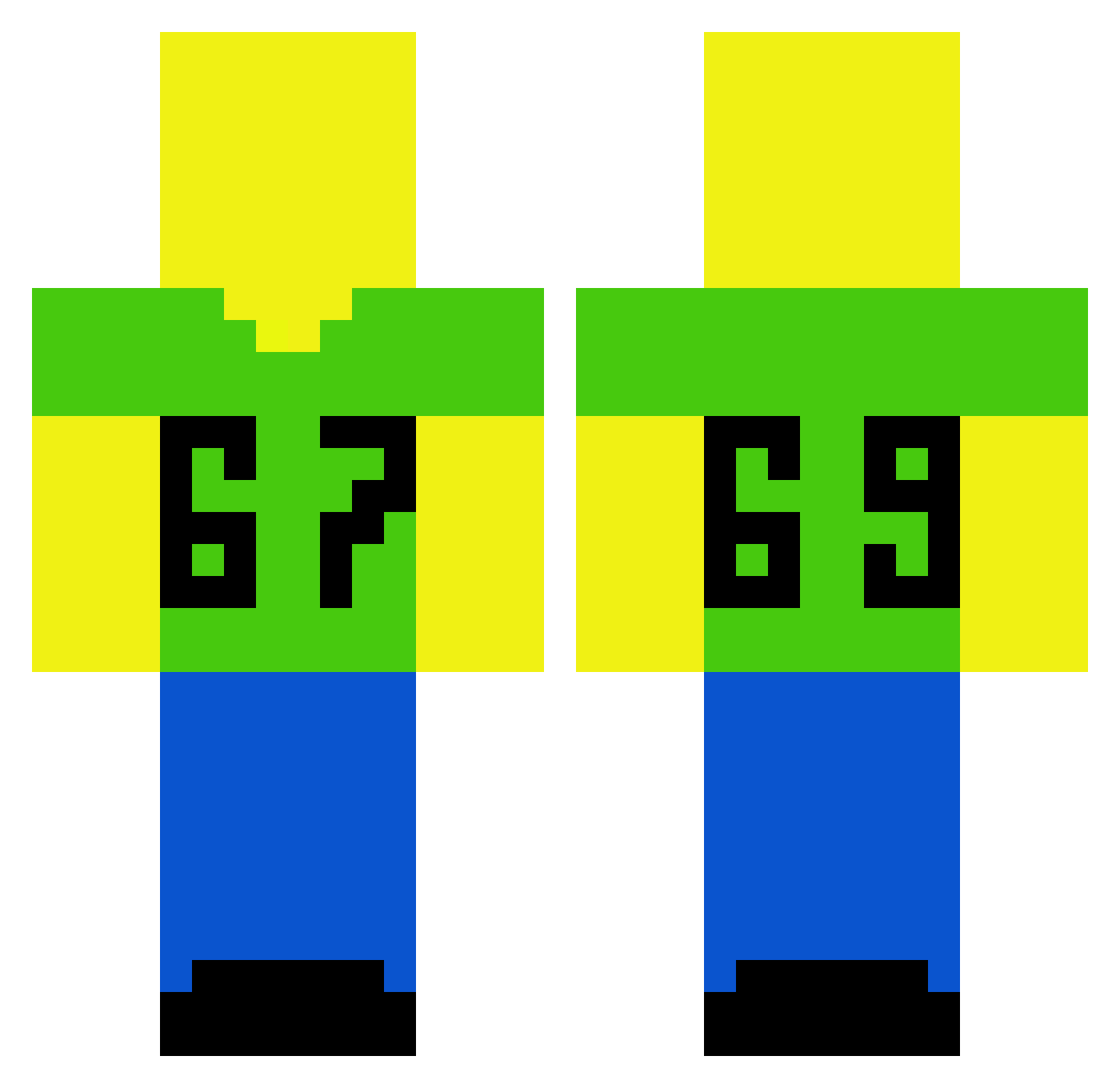 Yeng_Juni Minecraft skin, front and back view