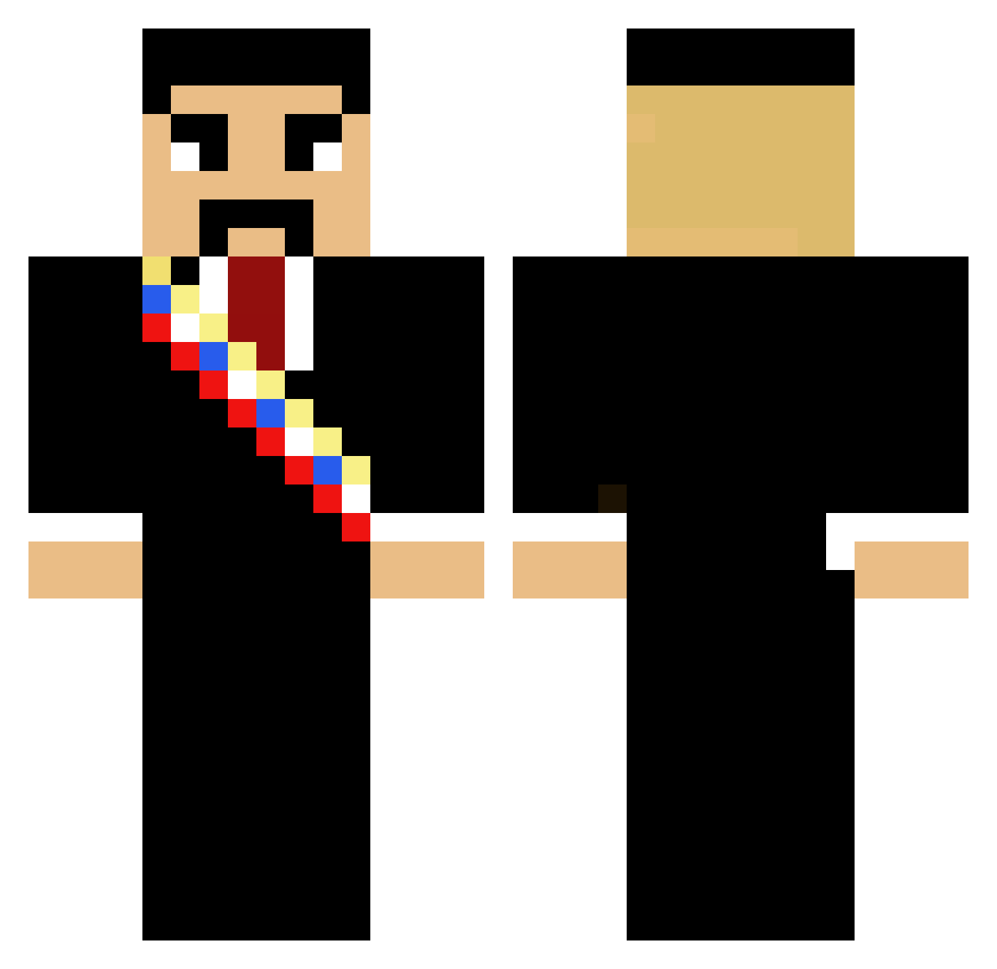 CuloGord0 Minecraft skin, front and back view