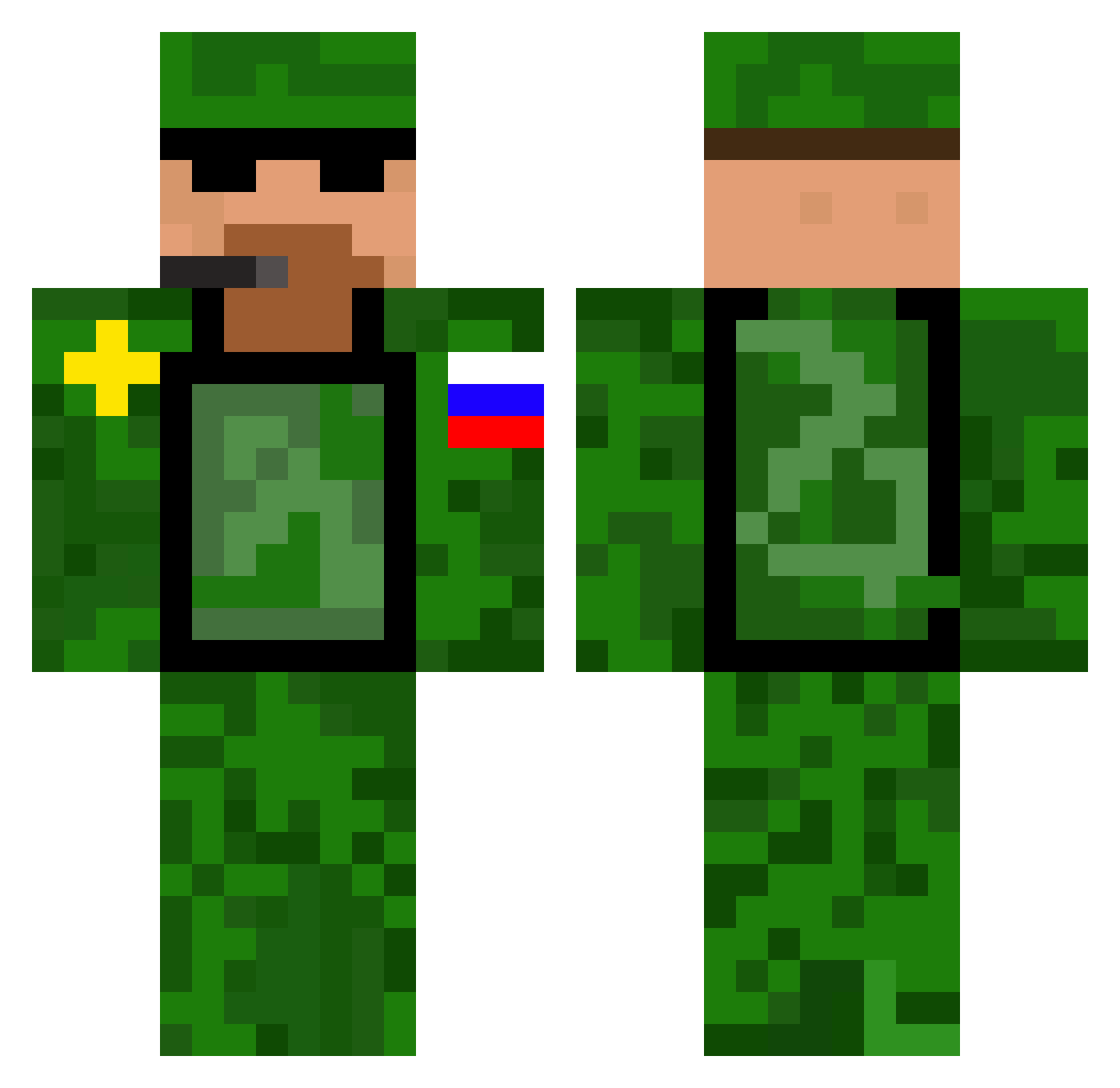 _Unbr0ken_ Minecraft skin, front and back view