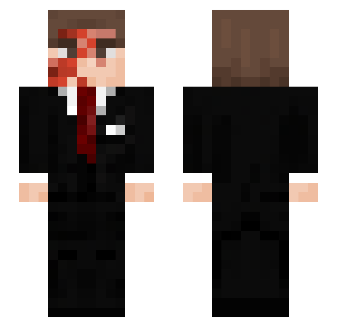 Youb Minecraft skin, front and back view