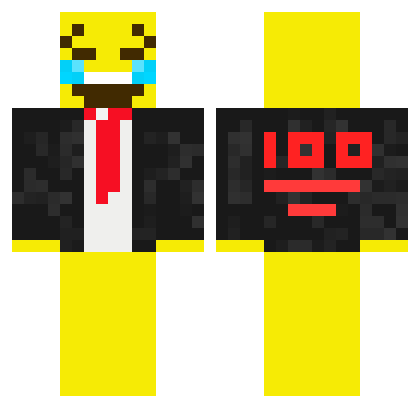 Sabiaan Minecraft skin, front and back view