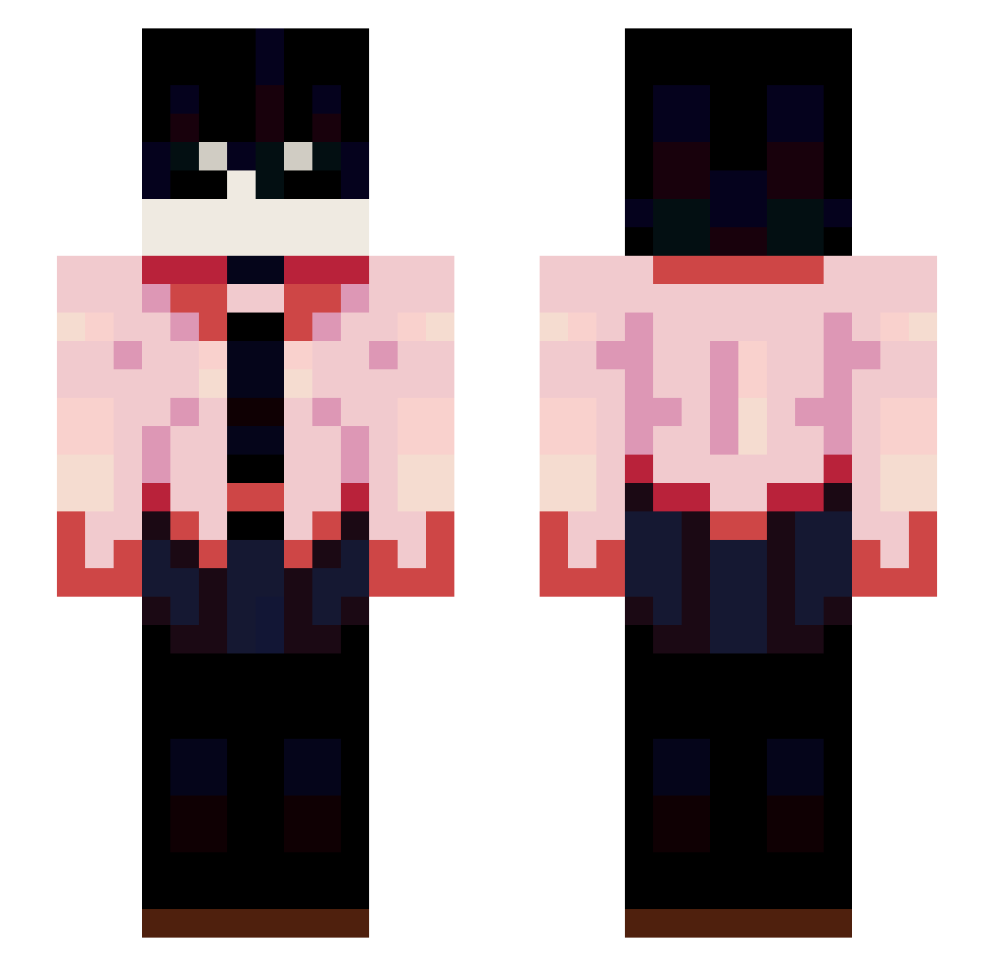 taep96 Minecraft skin, front and back view
