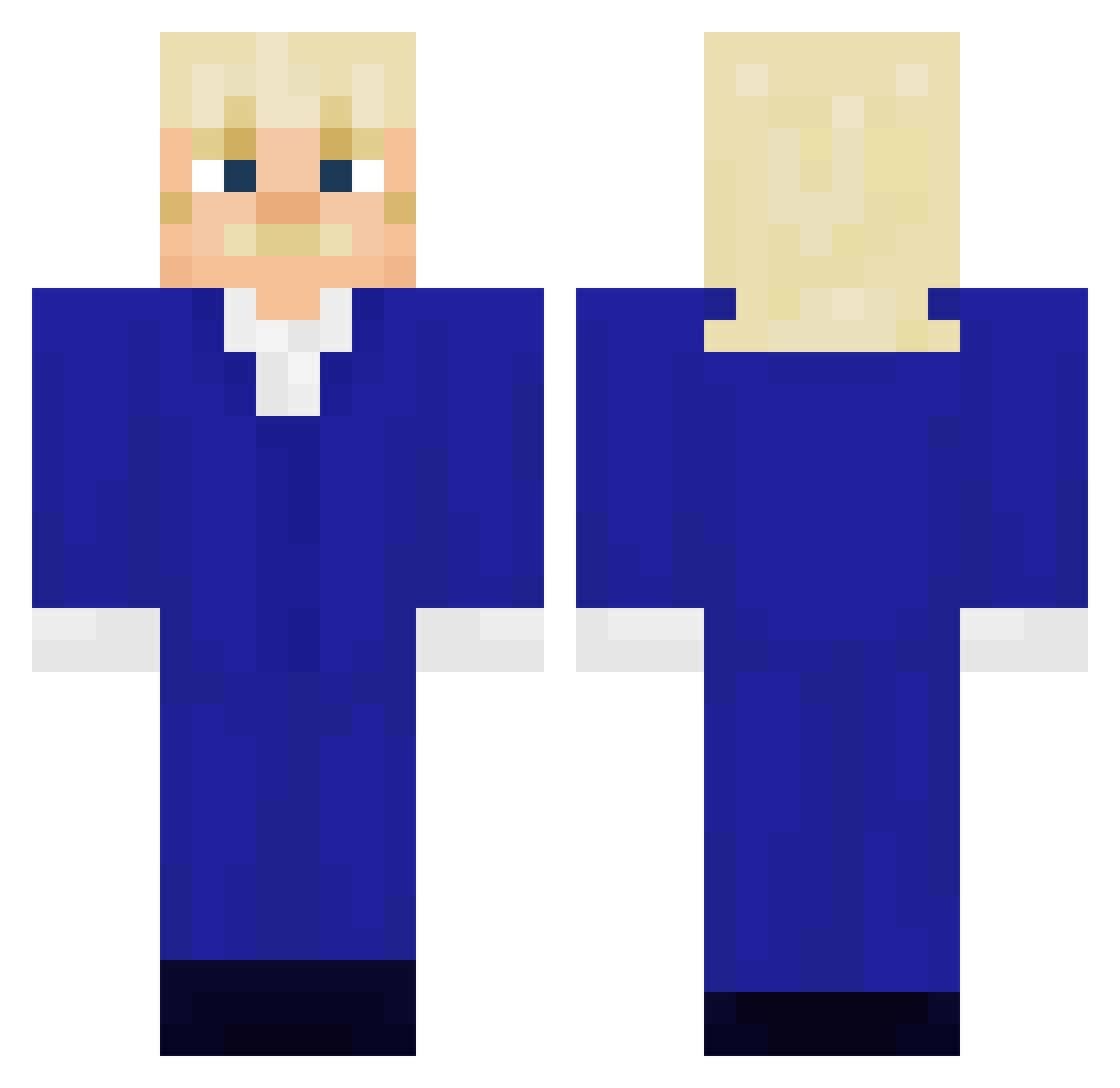 Anthe Minecraft skin, front and back view