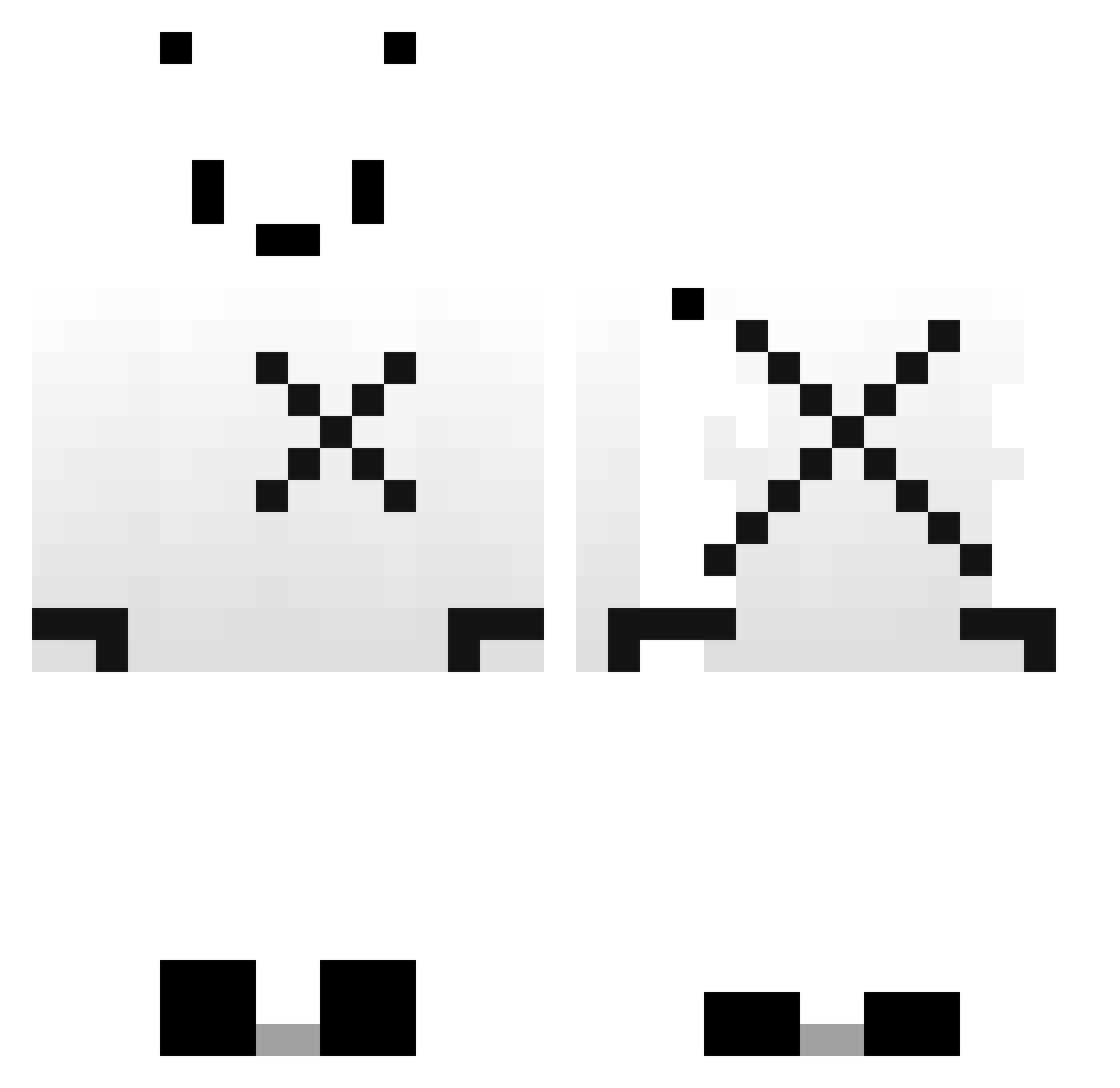 Eddnoob Minecraft skin, front and back view