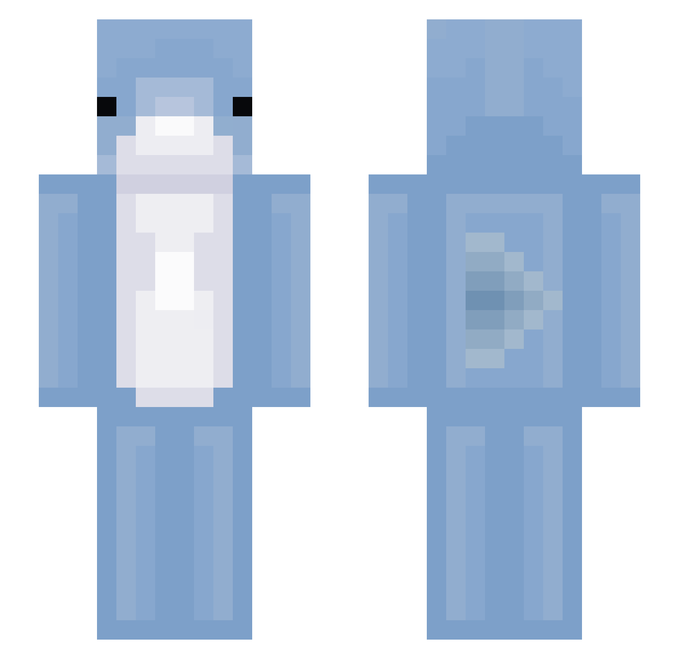 NoSc02 Minecraft skin, front and back view