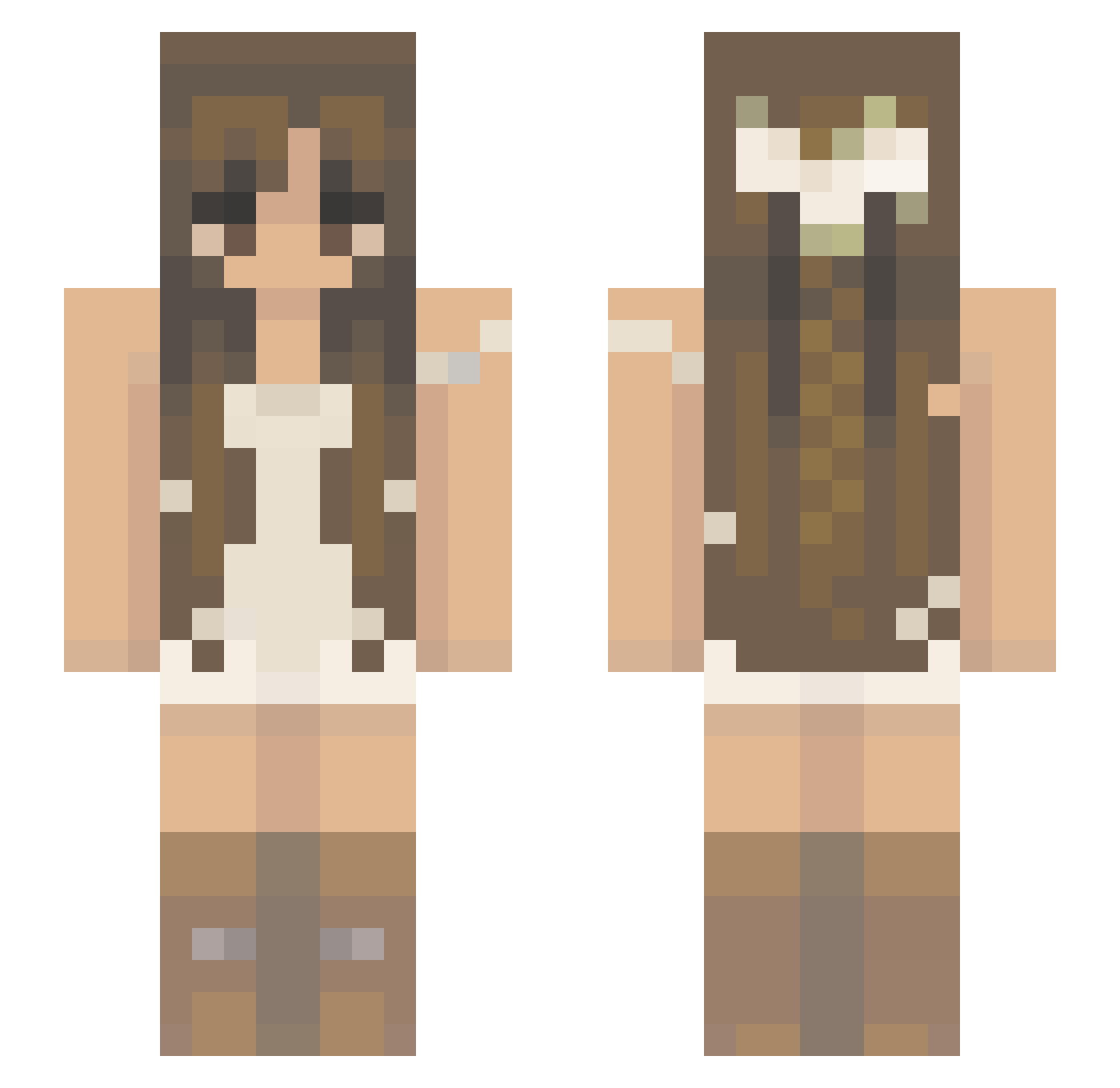marakleja Minecraft skin, front and back view