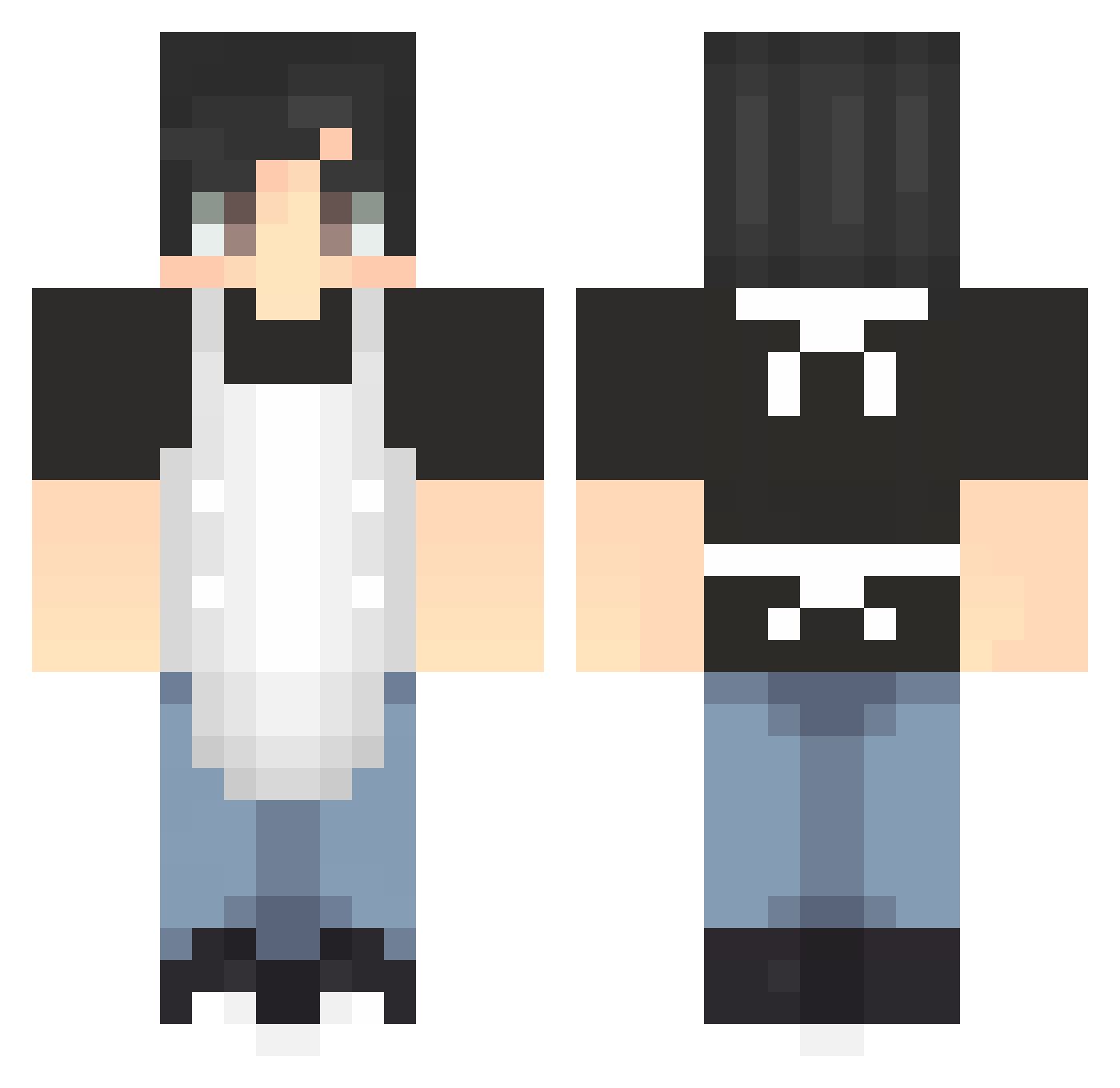 AsianInsomniacc Minecraft skin, front and back view