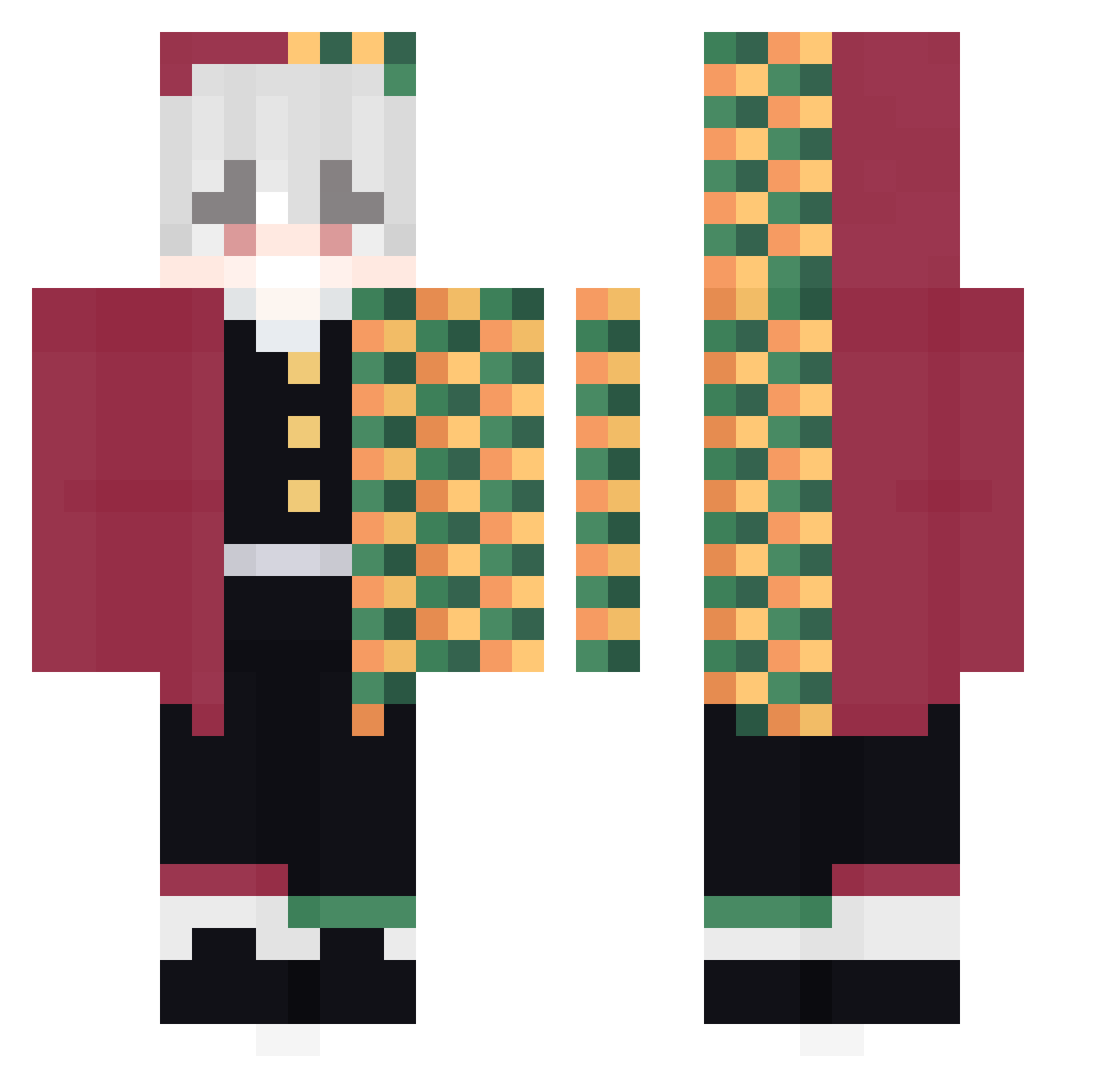 AqueleQueKay Minecraft skin, front and back view
