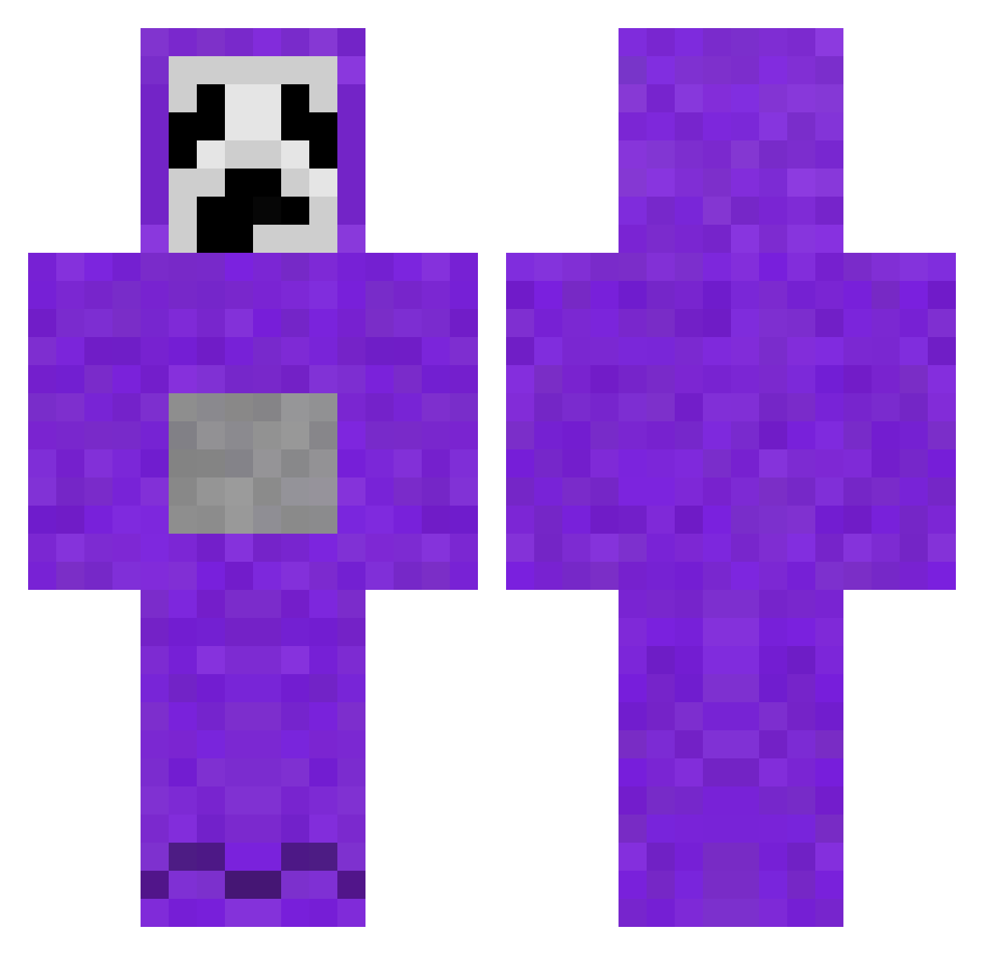 Rexeciaq Minecraft skin, front and back view