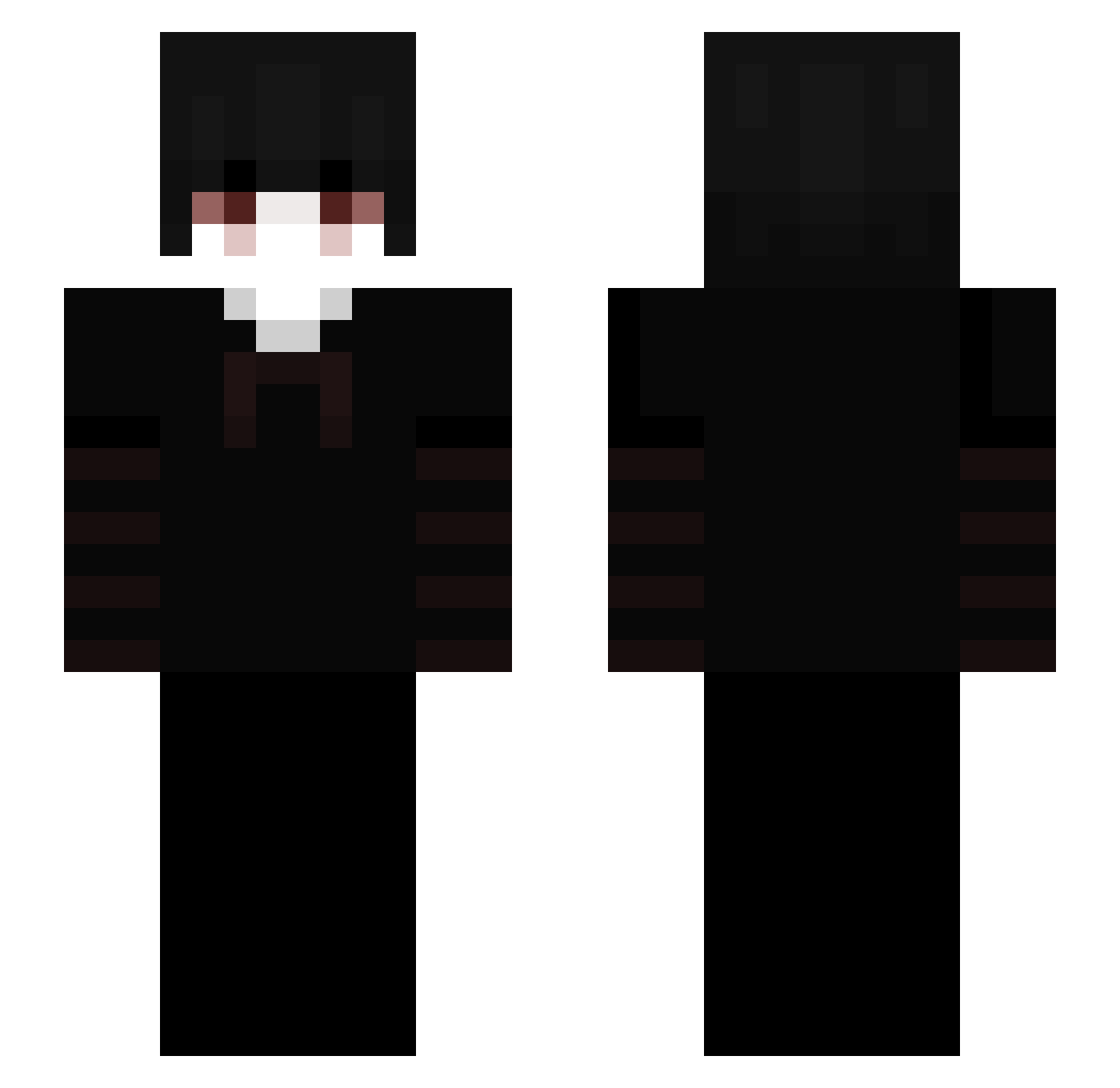 NotFrancesca Minecraft skin, front and back view