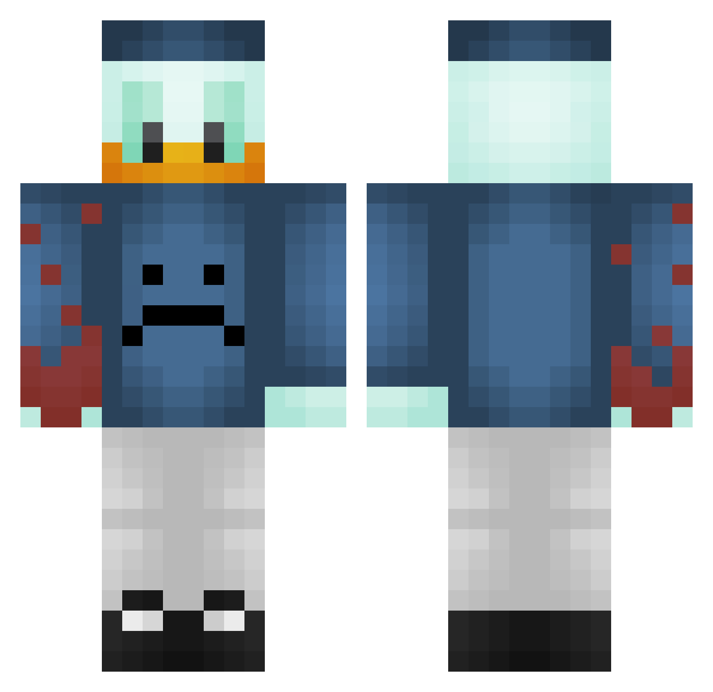 CrYsTaL_228 Minecraft skin, front and back view