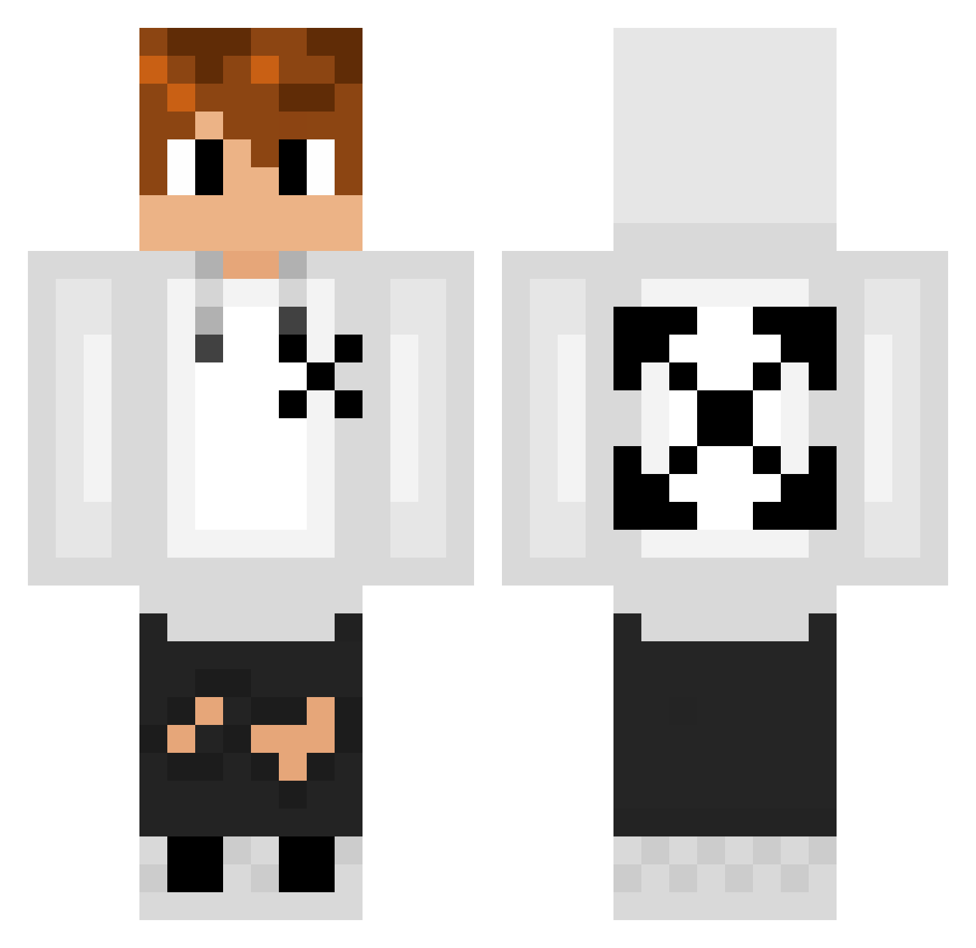TheNxtCaruso Minecraft skin, front and back view