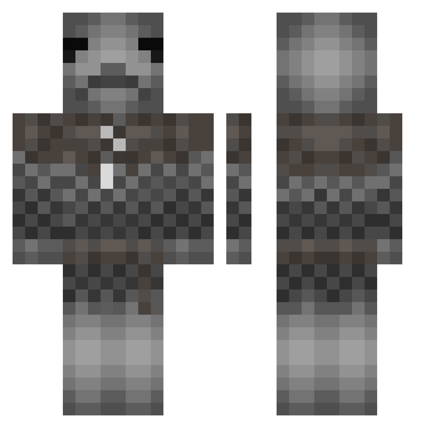 FishEats01 Minecraft skin, front and back view
