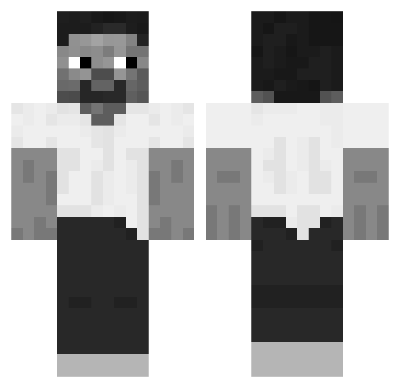 morshcs Minecraft skin, front and back view