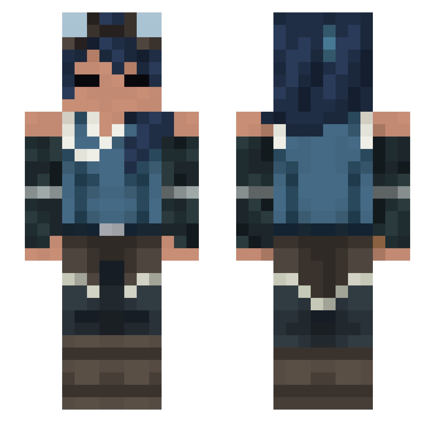 CherryburnerFMC Minecraft skin, front and back view