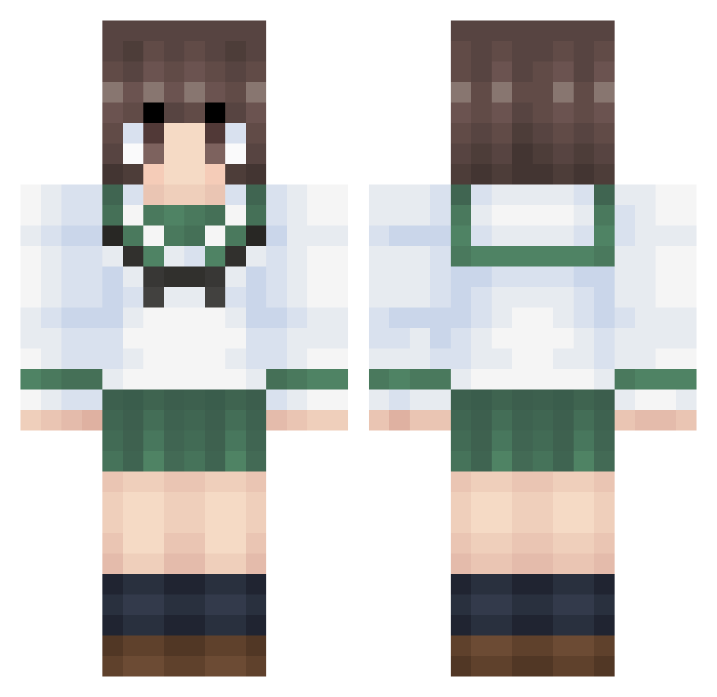 ZephyrPlay Minecraft skin, front and back view