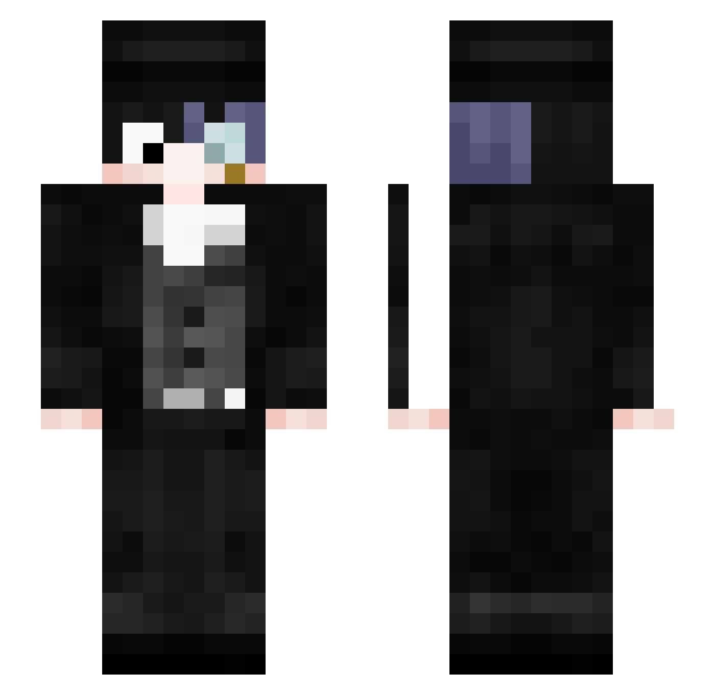 MikeBadarosca Minecraft skin, front and back view