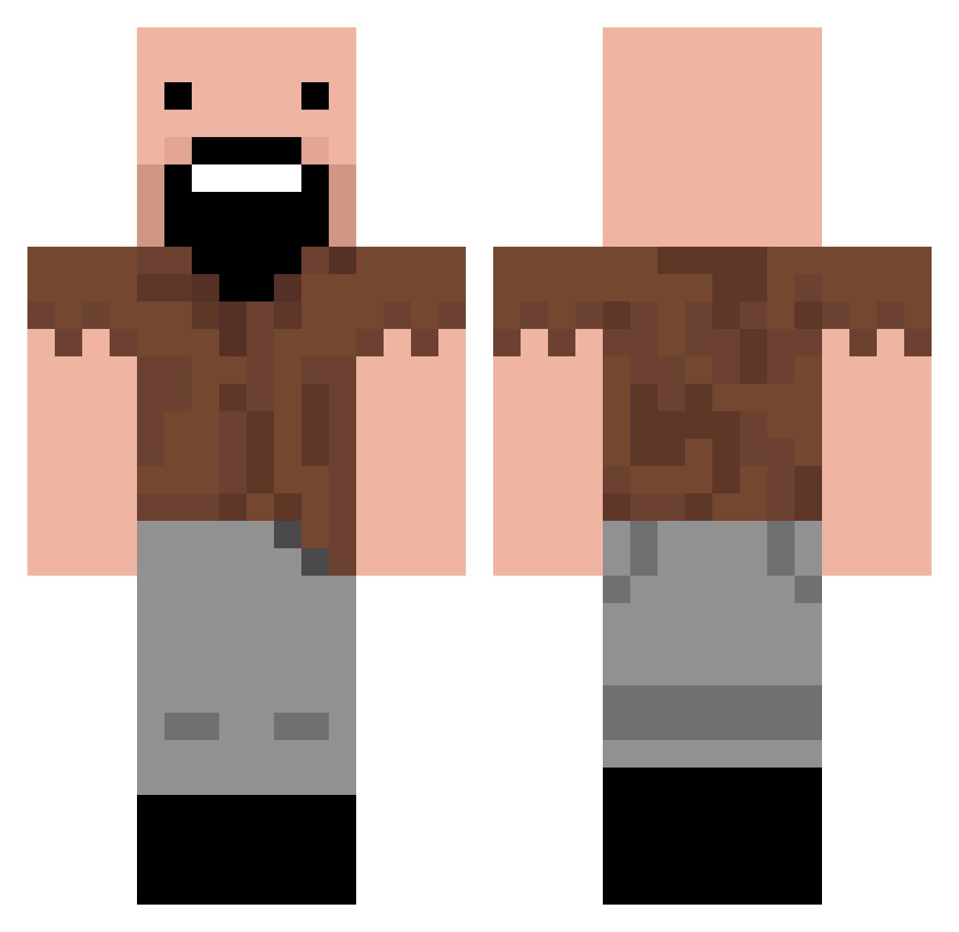 Labkoi01 Minecraft skin, front and back view