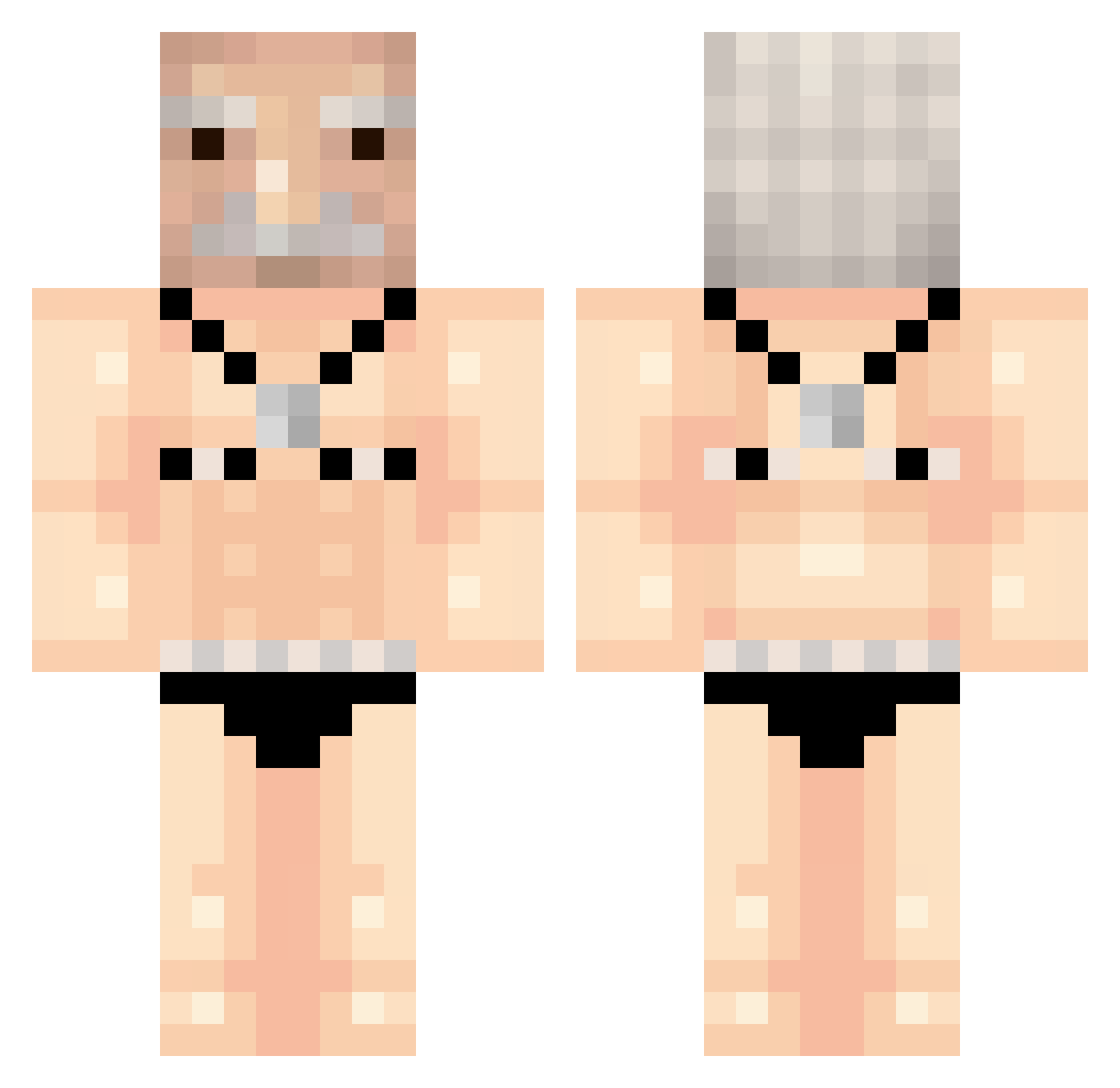 X_Creeper2011_X Minecraft skin, front and back view