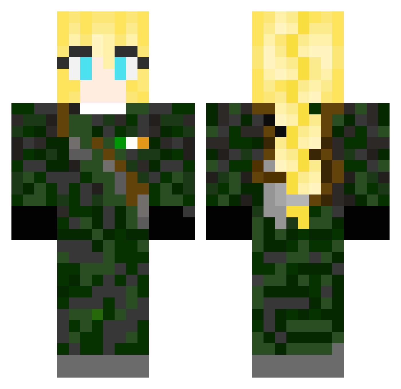 RadioFreeSophie Minecraft skin, front and back view