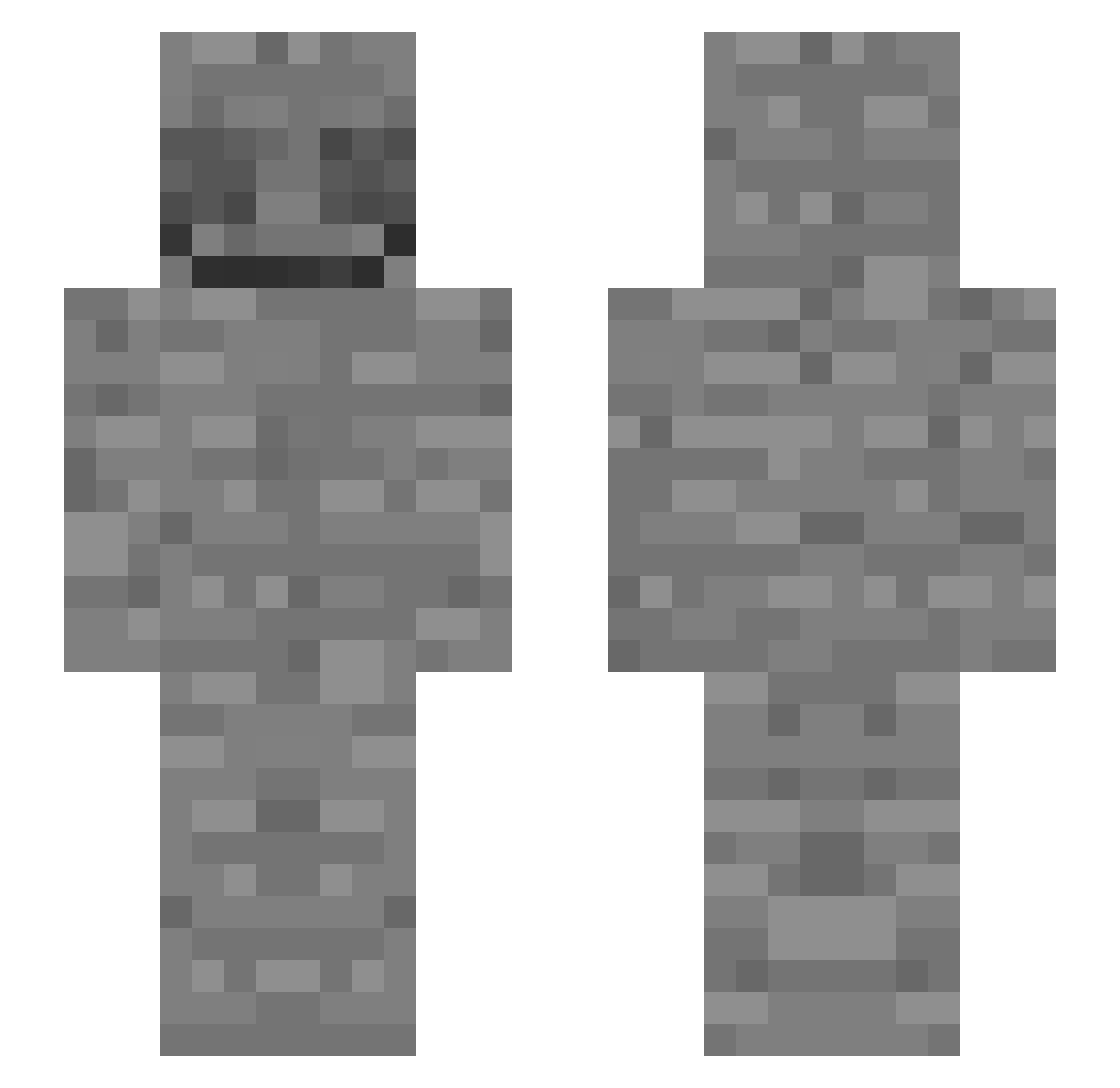 leqedRisk Minecraft skin, front and back view