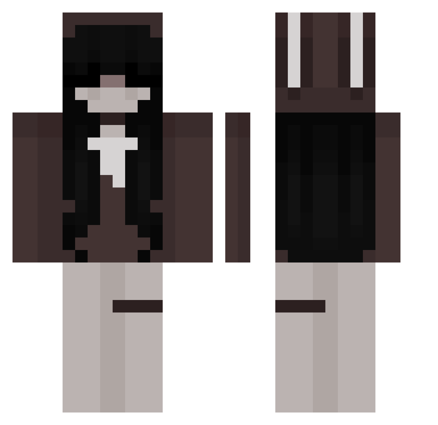Niils2011 Minecraft skin, front and back view