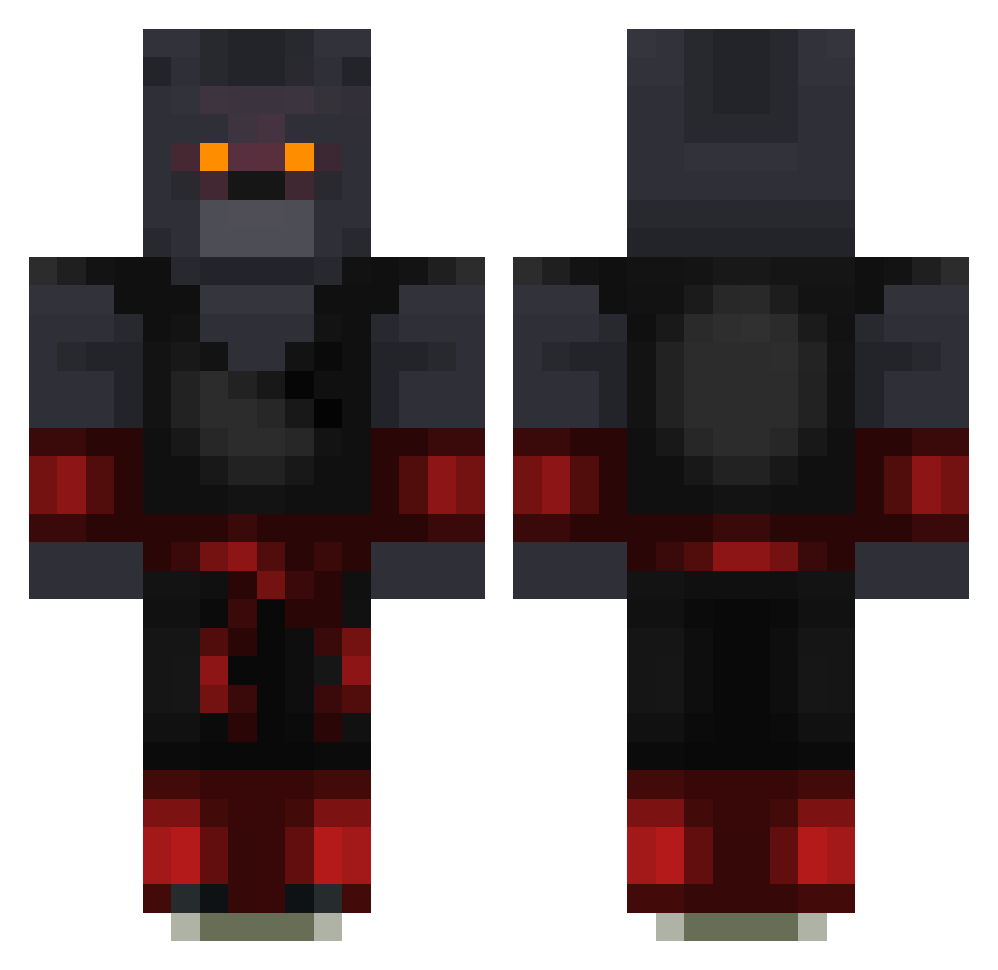 EzPezzy Minecraft skin, front and back view