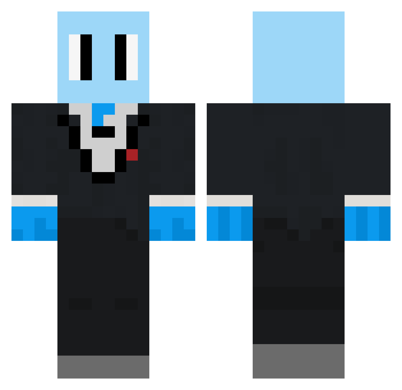 Random__slime Minecraft skin, front and back view