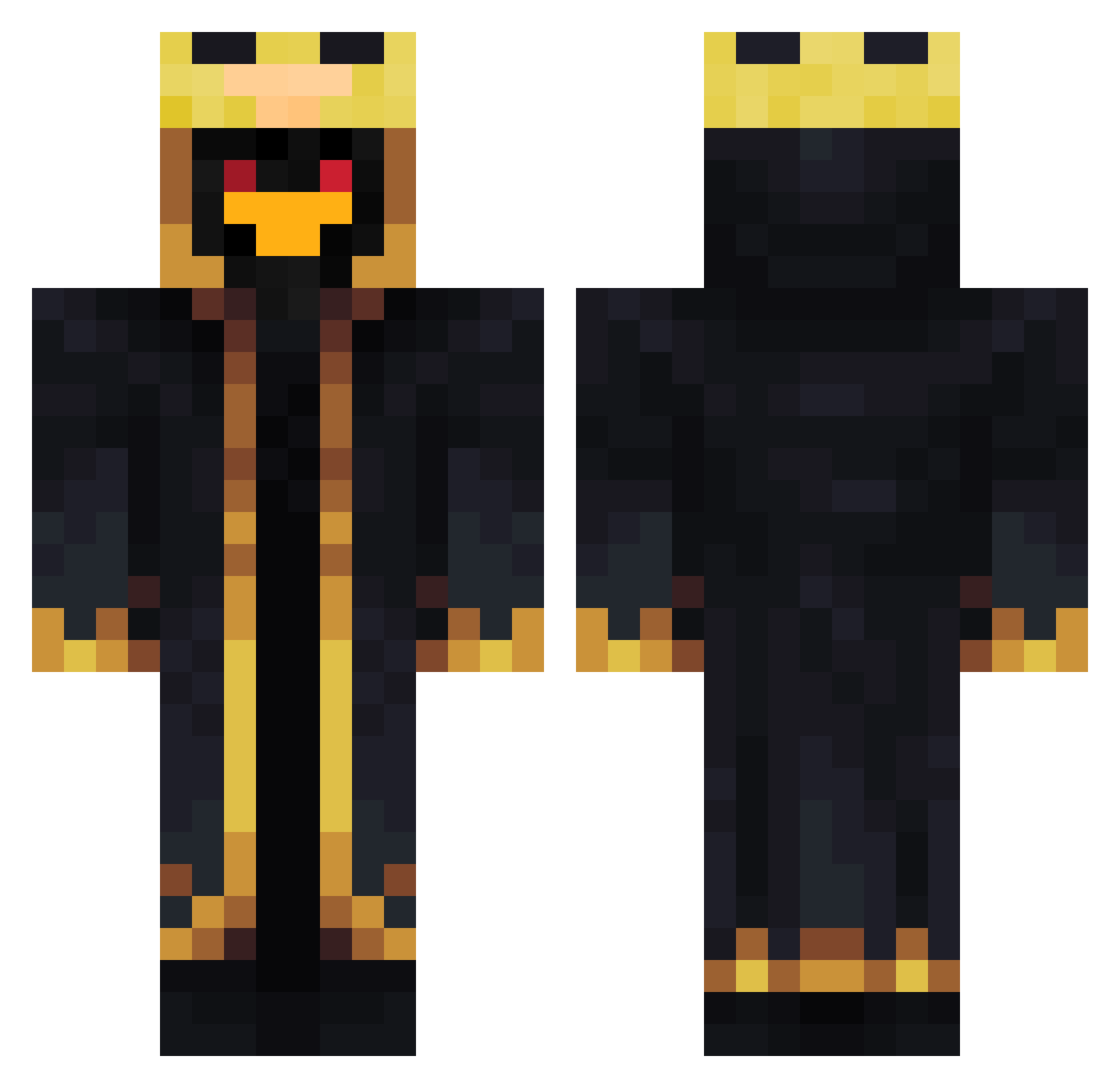 ABizarreTurtle Minecraft skin, front and back view