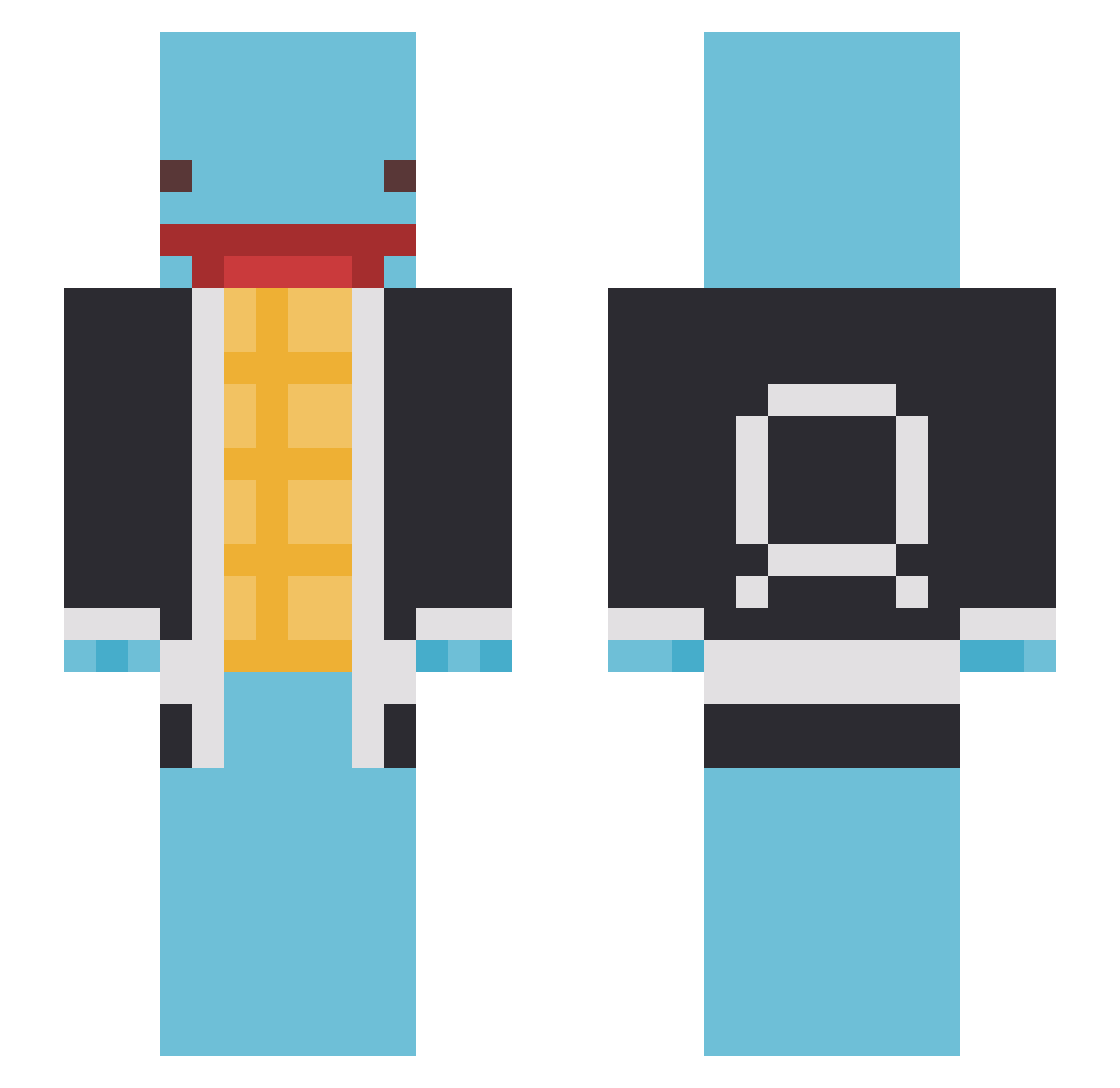 BokuAato9n Minecraft skin, front and back view
