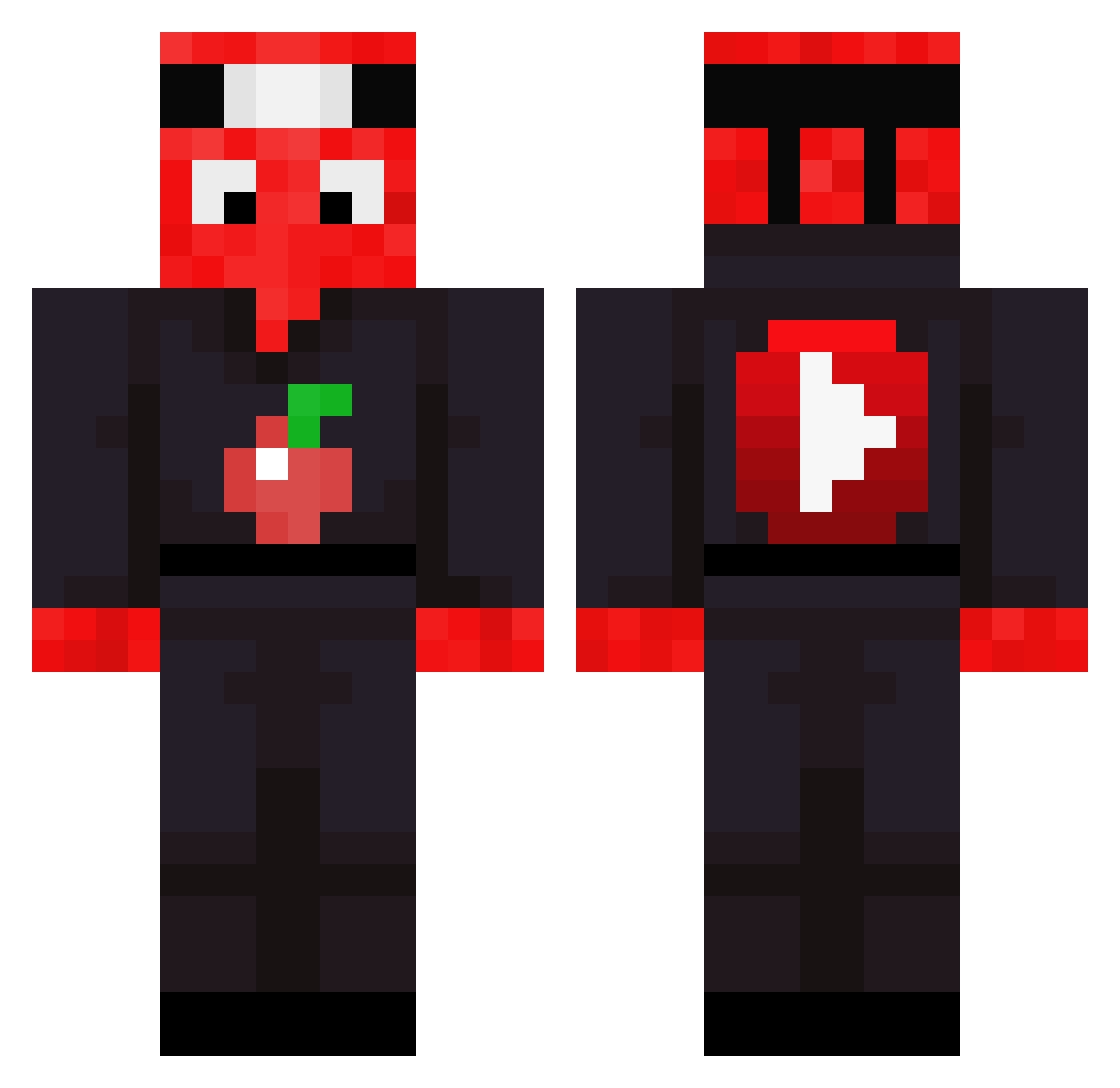 Igxrr_ Minecraft skin, front and back view