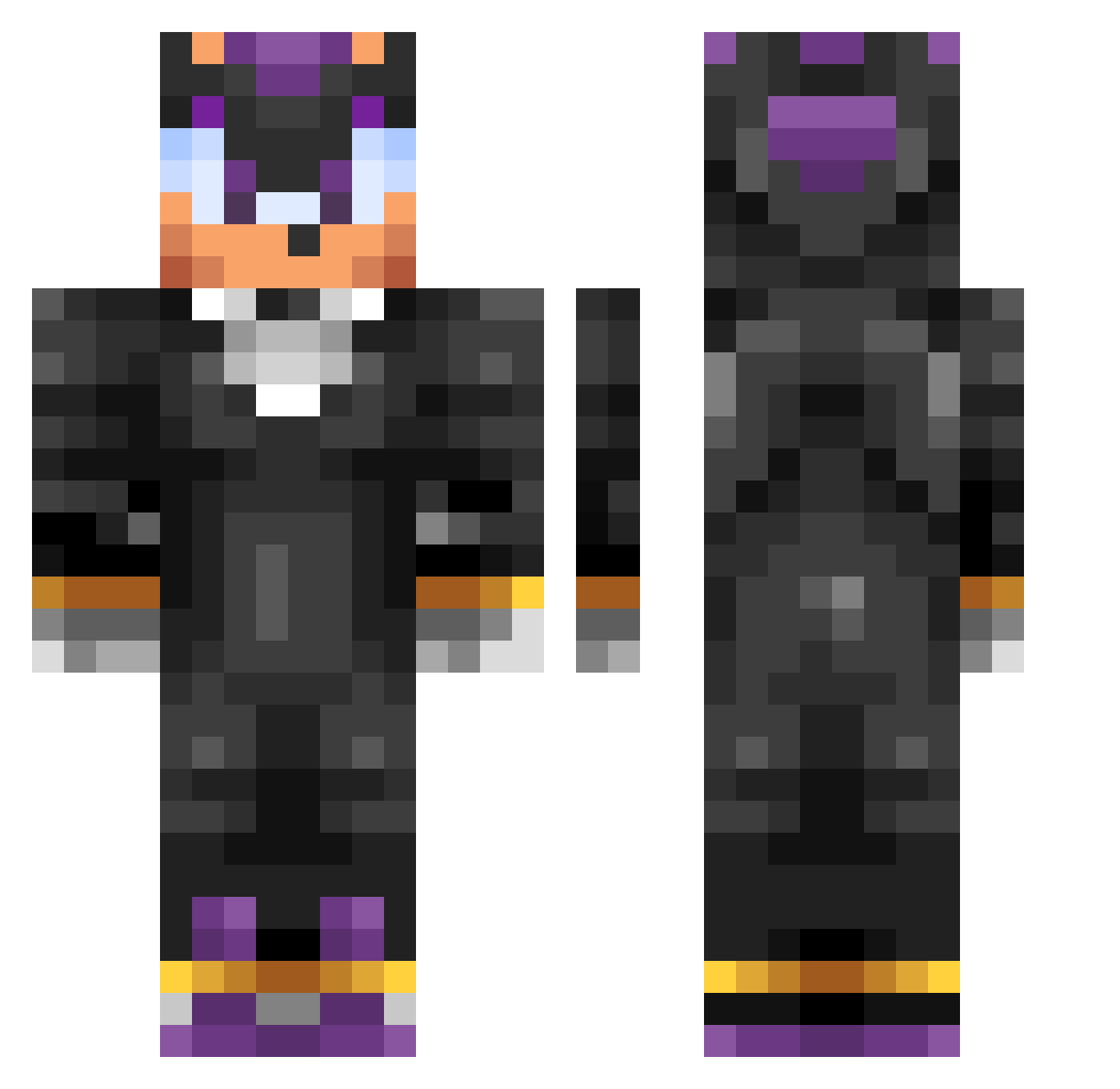 Jazson Minecraft skin, front and back view