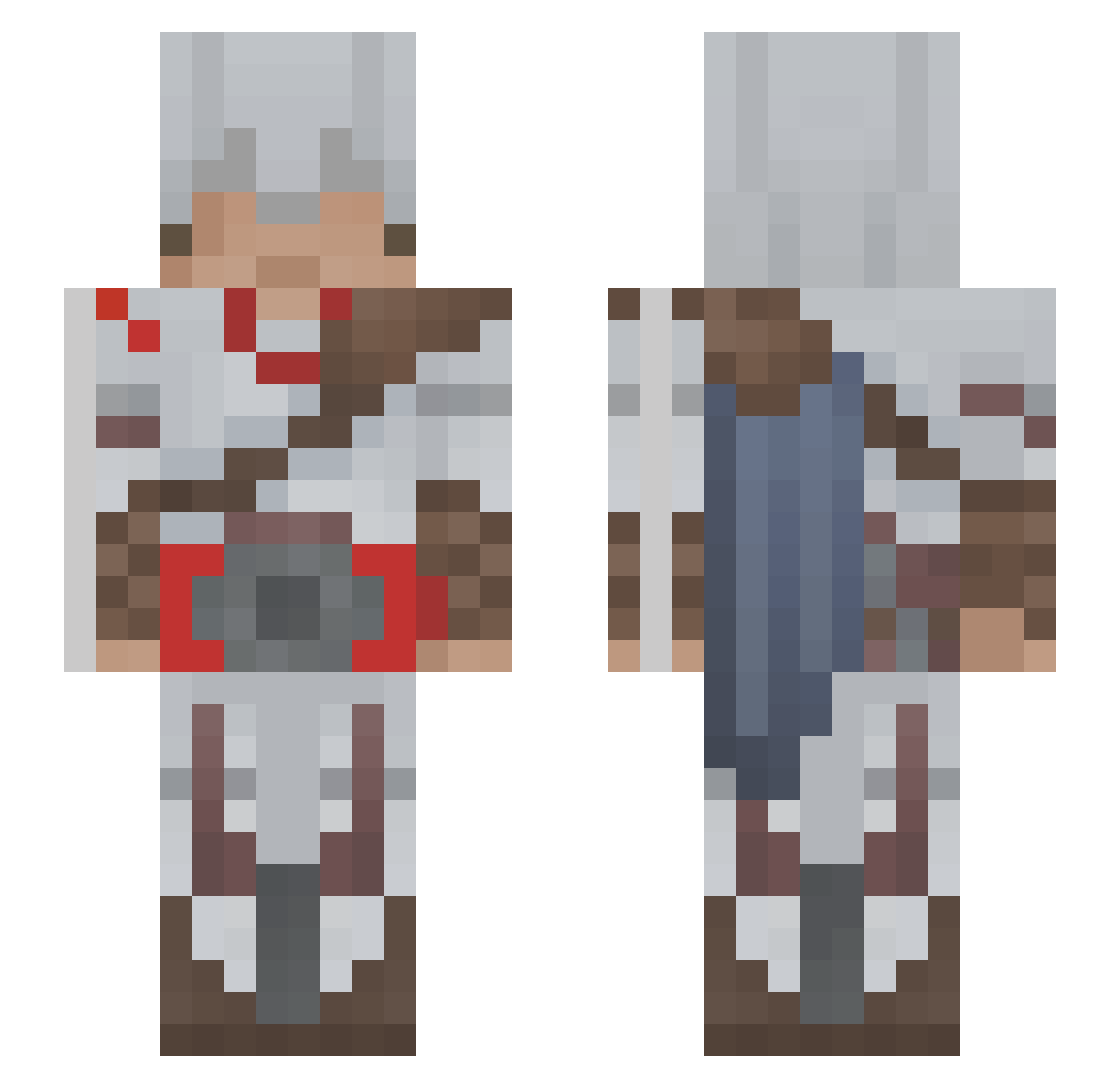 wimmpz Minecraft skin, front and back view