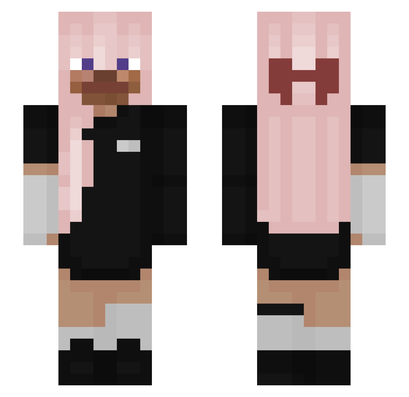 Farurr Minecraft skin, front and back view