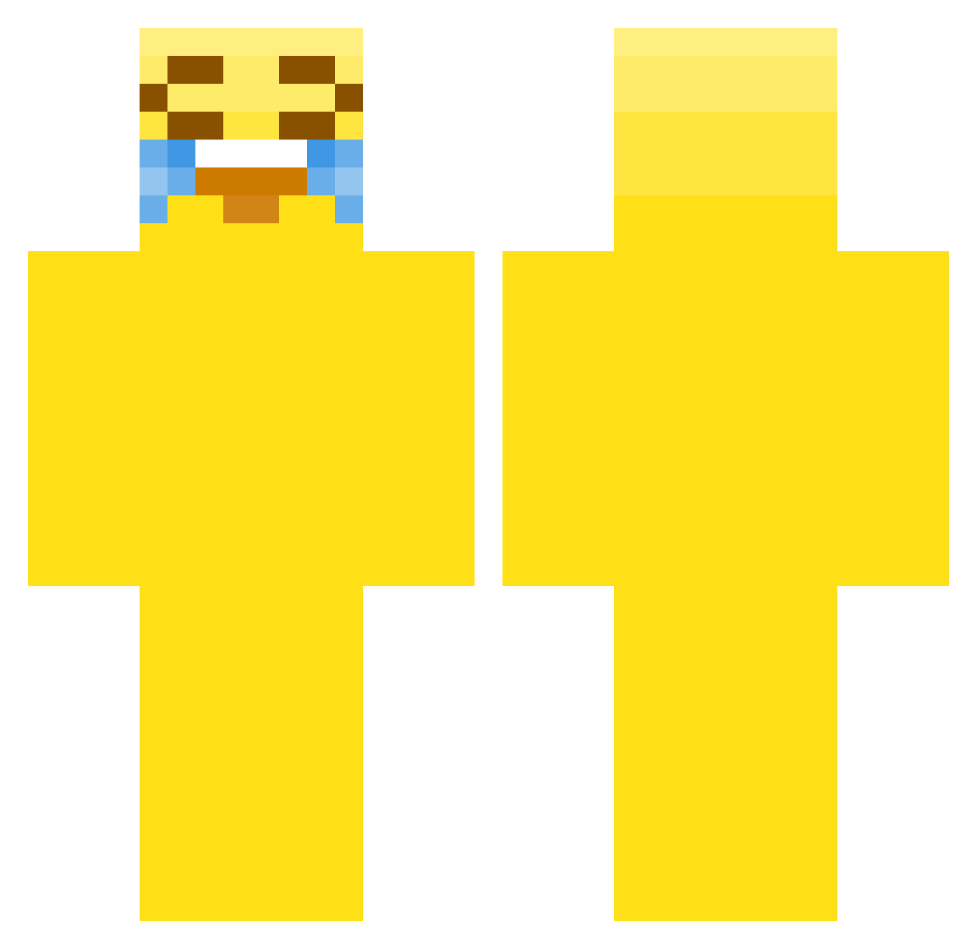 EverNimble Minecraft skin, front and back view