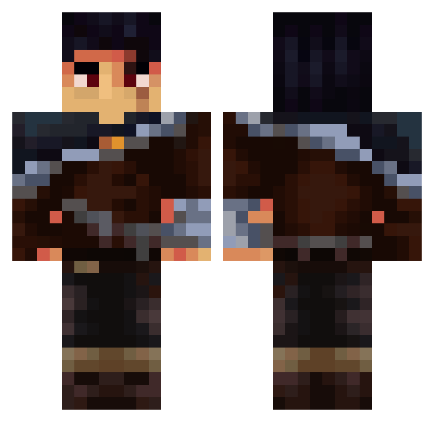 mamax290 Minecraft skin, front and back view