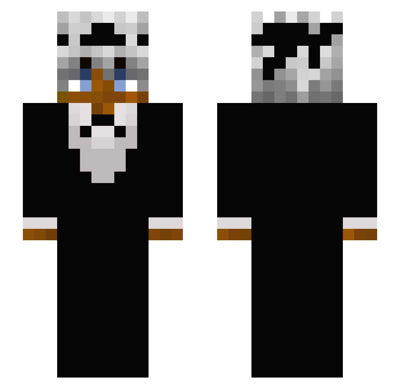 Blizzaaaard Minecraft skin, front and back view