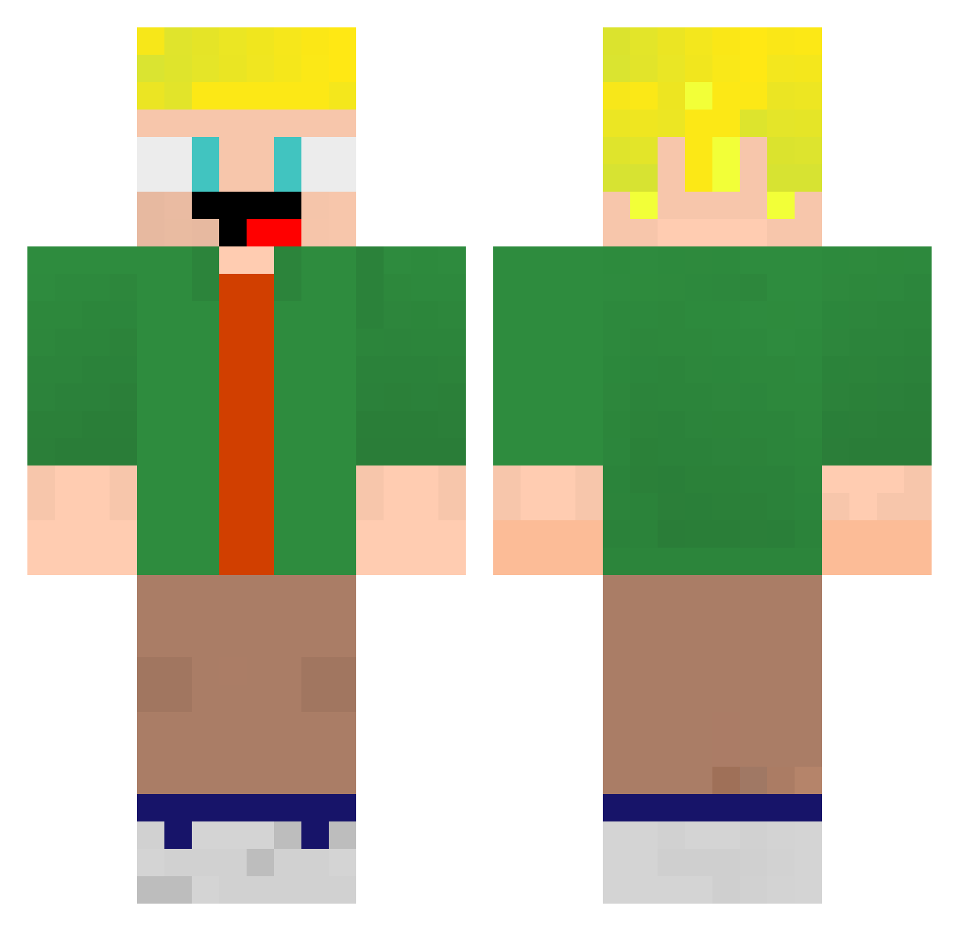 4matical Minecraft skin, front and back view