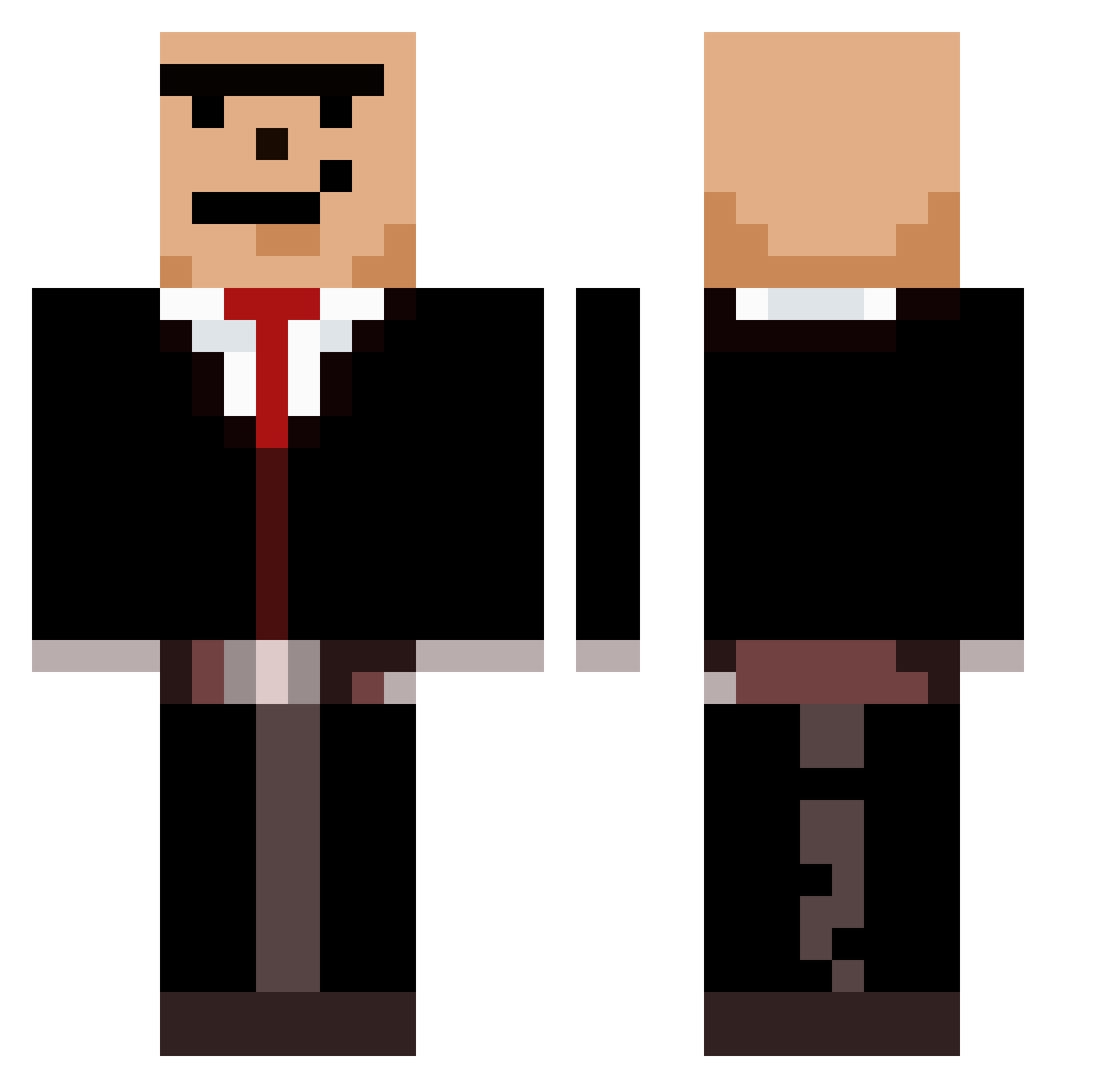 Jojoyy Minecraft skin, front and back view